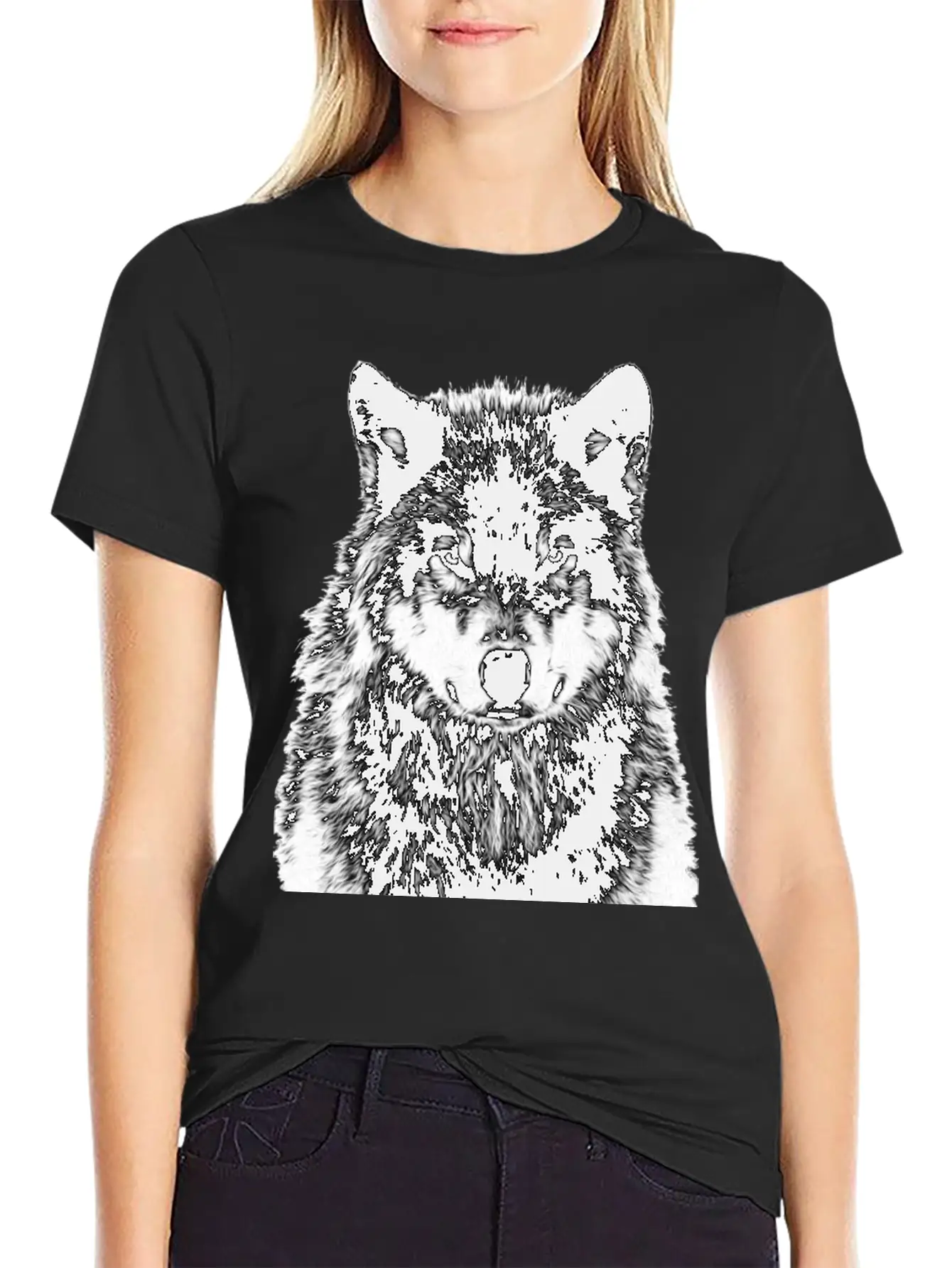 Wild Wolf Relaxed Everyday Tee – Lightweight And Durable Cotton