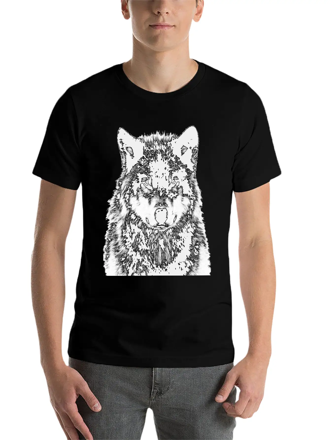 Wild Wolf Relaxed Everyday Tee – Lightweight And Durable Cotton
