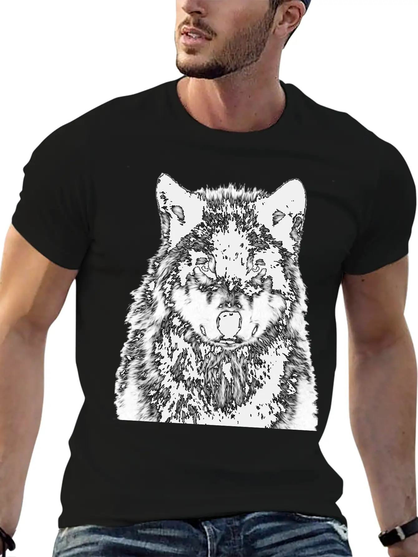 Wild Wolf Relaxed Everyday Tee – Lightweight And Durable Cotton