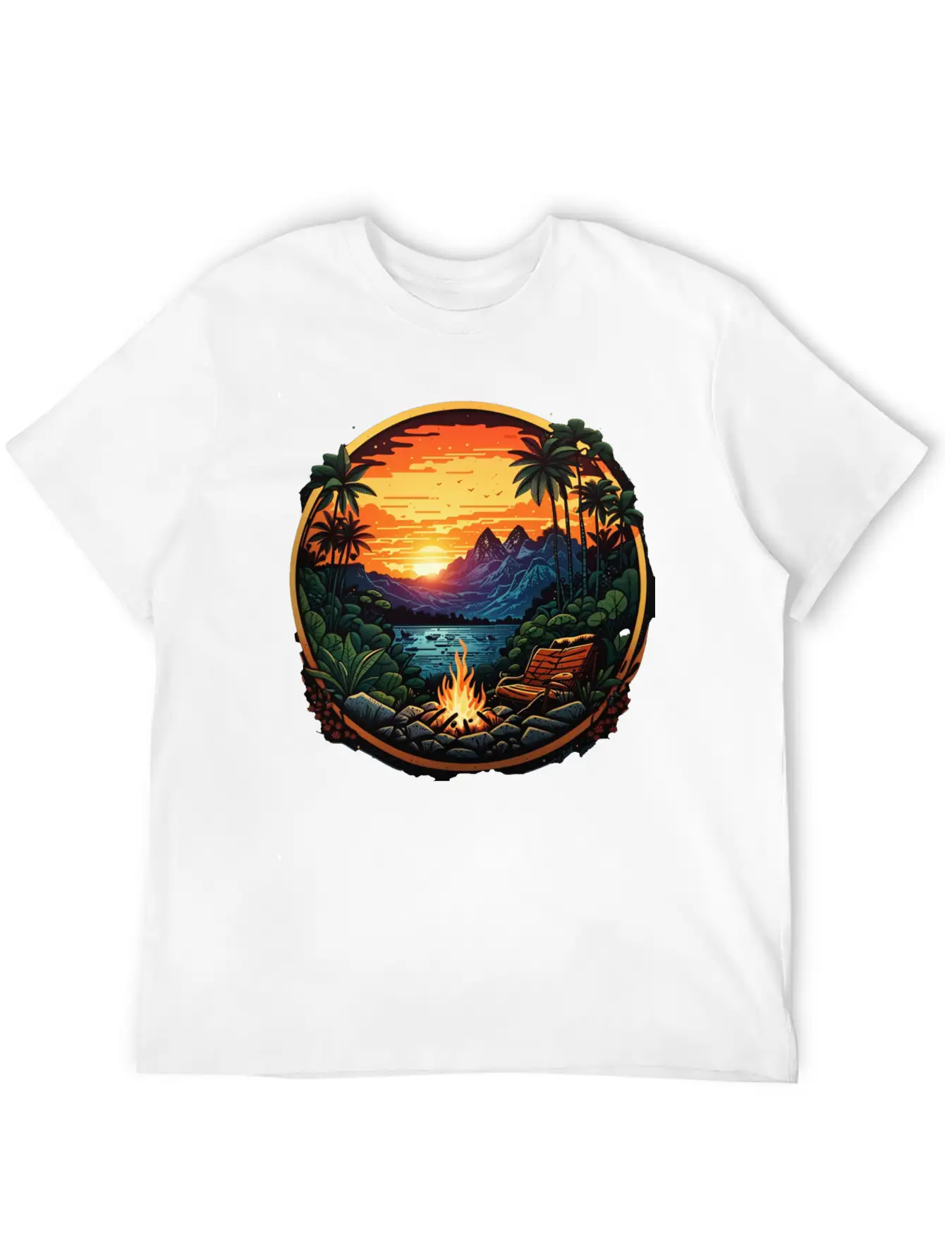 Wilderness Adventure Amidst Tropical Forest Timeless Short Sleeve Tee – Comfy And Minimalist Design