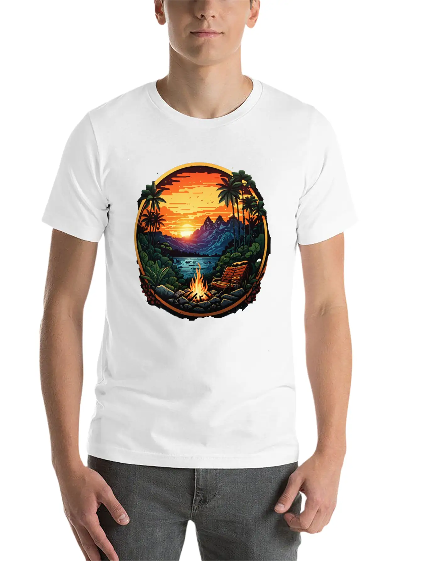 Wilderness Adventure Amidst Tropical Forest Timeless Short Sleeve Tee – Comfy And Minimalist Design