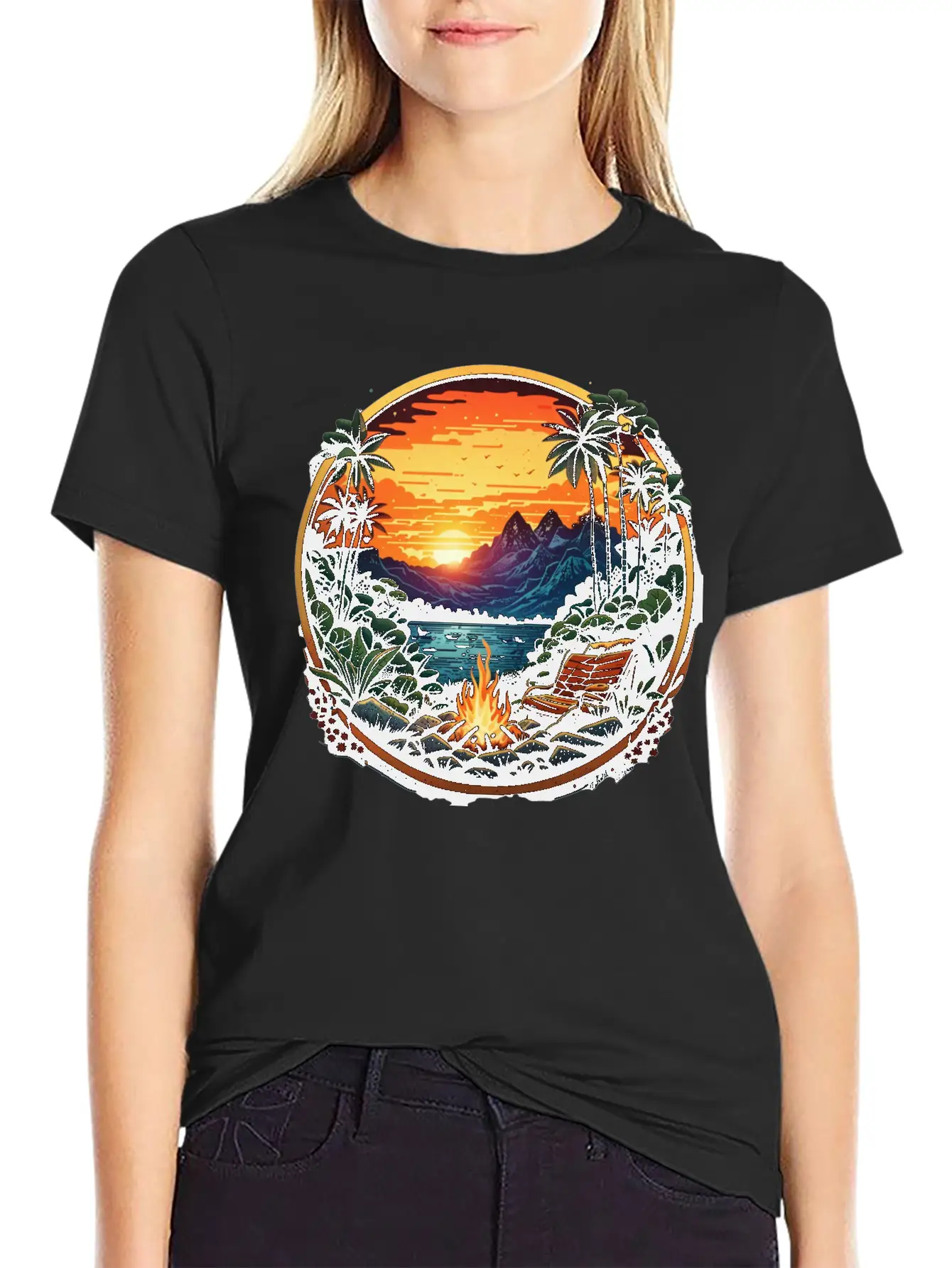 Wilderness Adventure Amidst Tropical Forest Timeless Short Sleeve Tee – Comfy And Minimalist Design