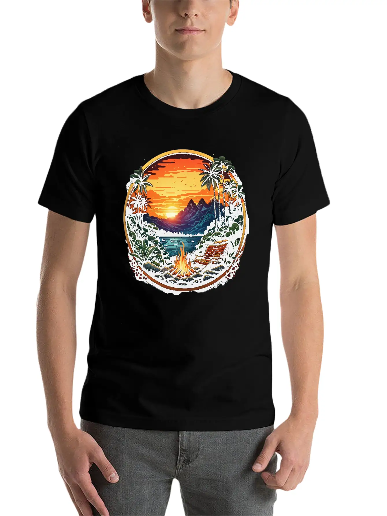 Wilderness Adventure Amidst Tropical Forest Timeless Short Sleeve Tee – Comfy And Minimalist Design