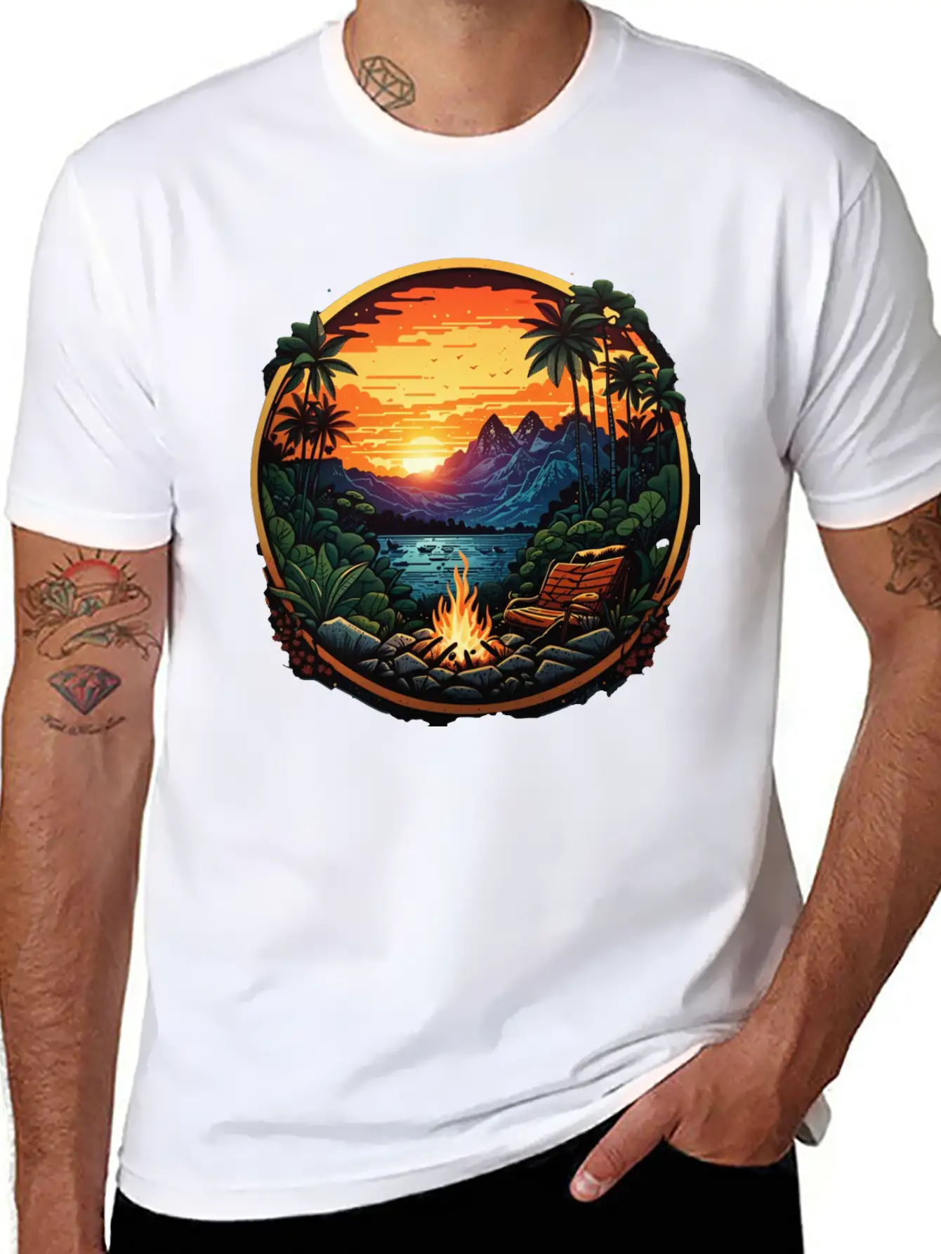 Wilderness Adventure Amidst Tropical Forest Timeless Short Sleeve Tee – Comfy And Minimalist Design
