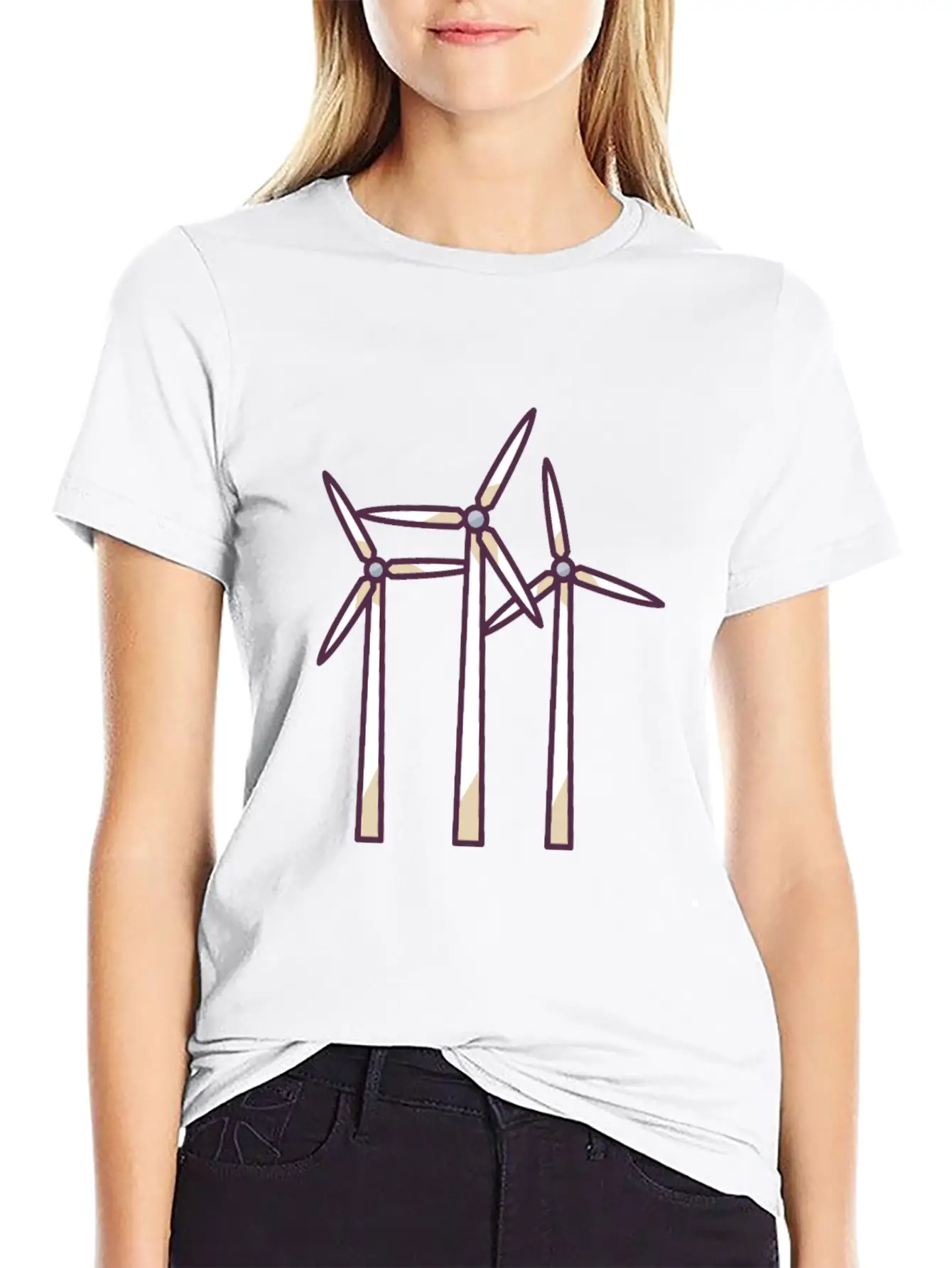 Wind Energy Unisex Short Sleeve Soft Cotton T-Shirt – Casual Everyday Wear