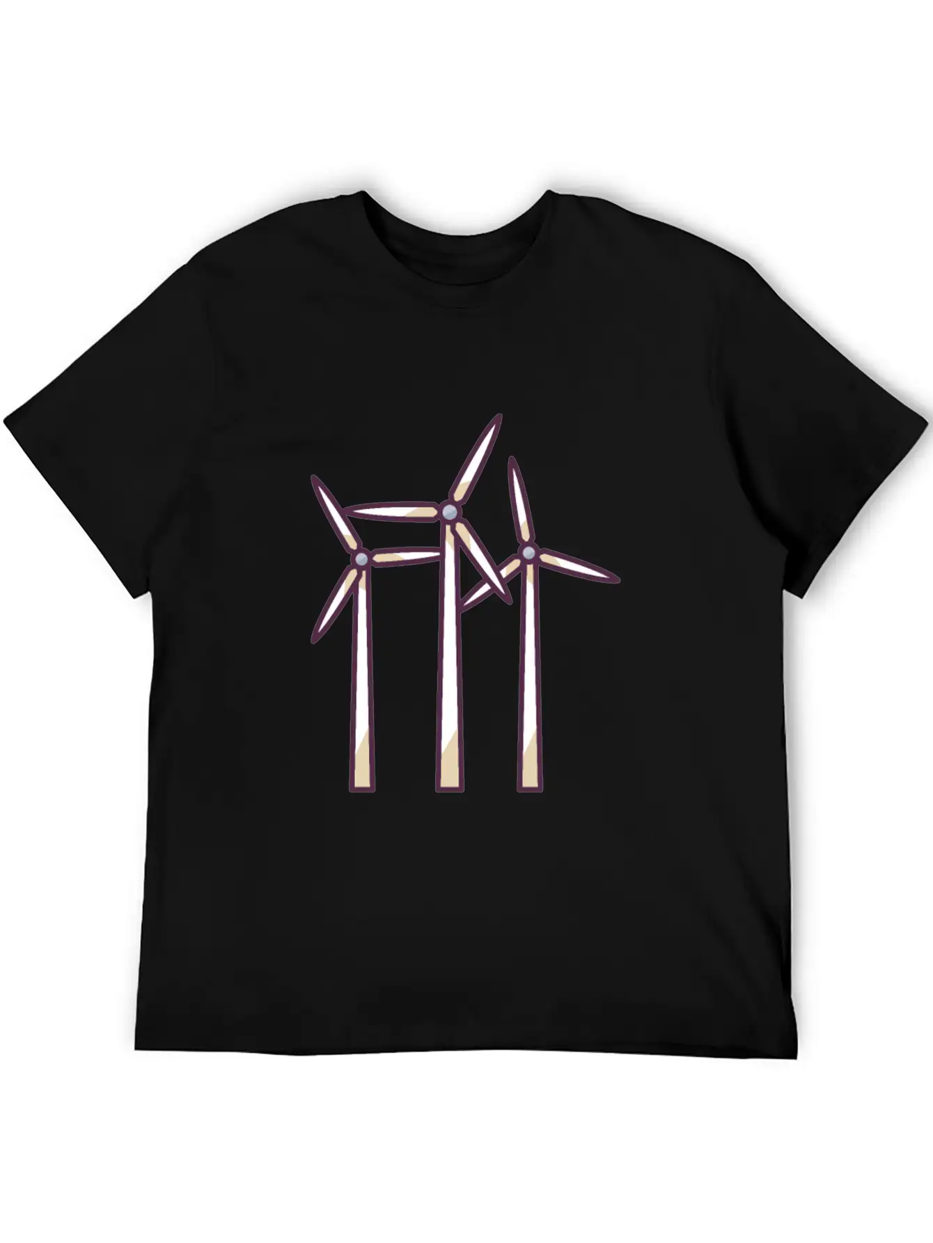Wind Energy Unisex Short Sleeve Soft Cotton T-Shirt – Casual Everyday Wear