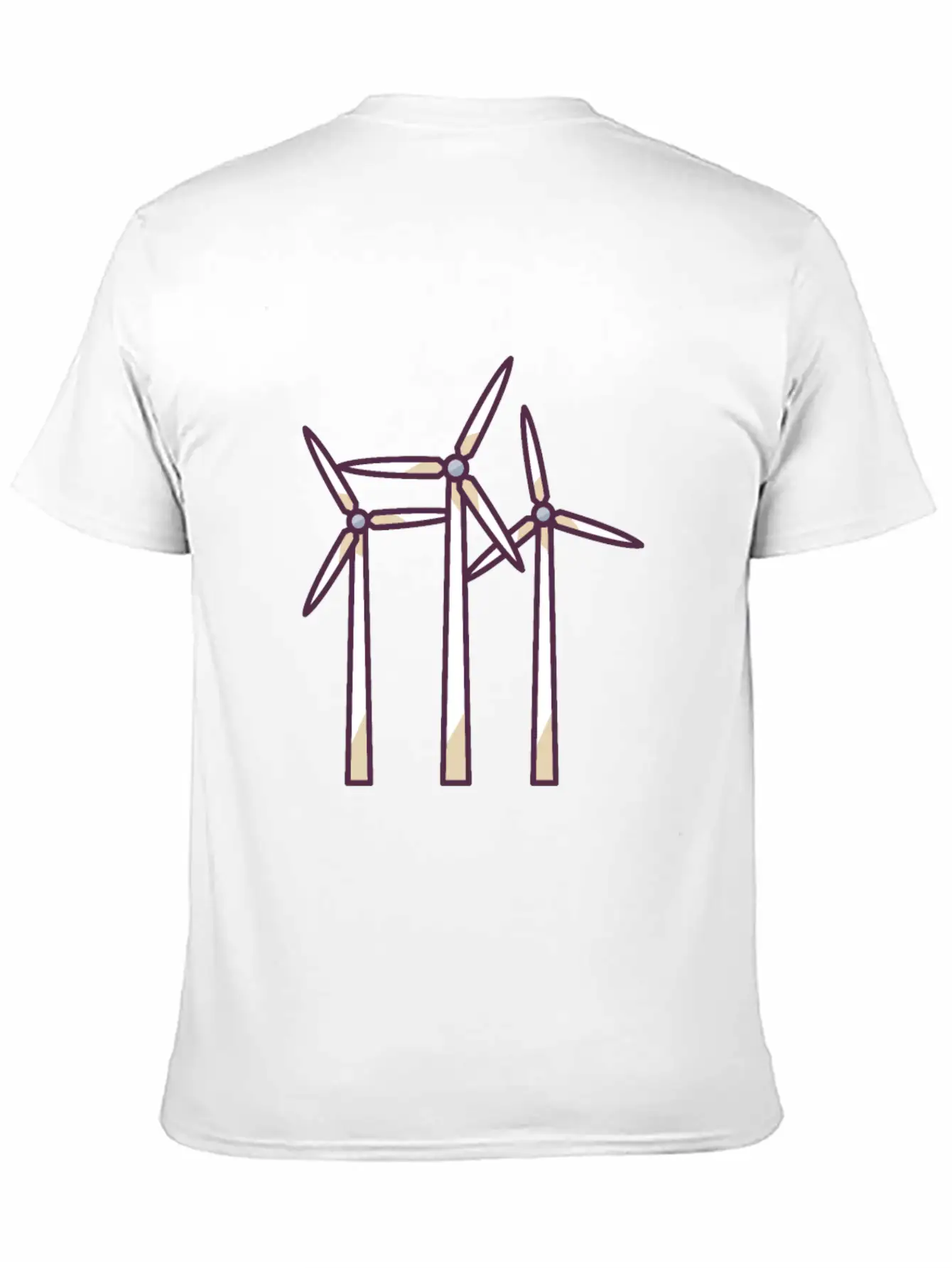 Wind Energy Unisex Short Sleeve Soft Cotton T-Shirt – Casual Everyday Wear