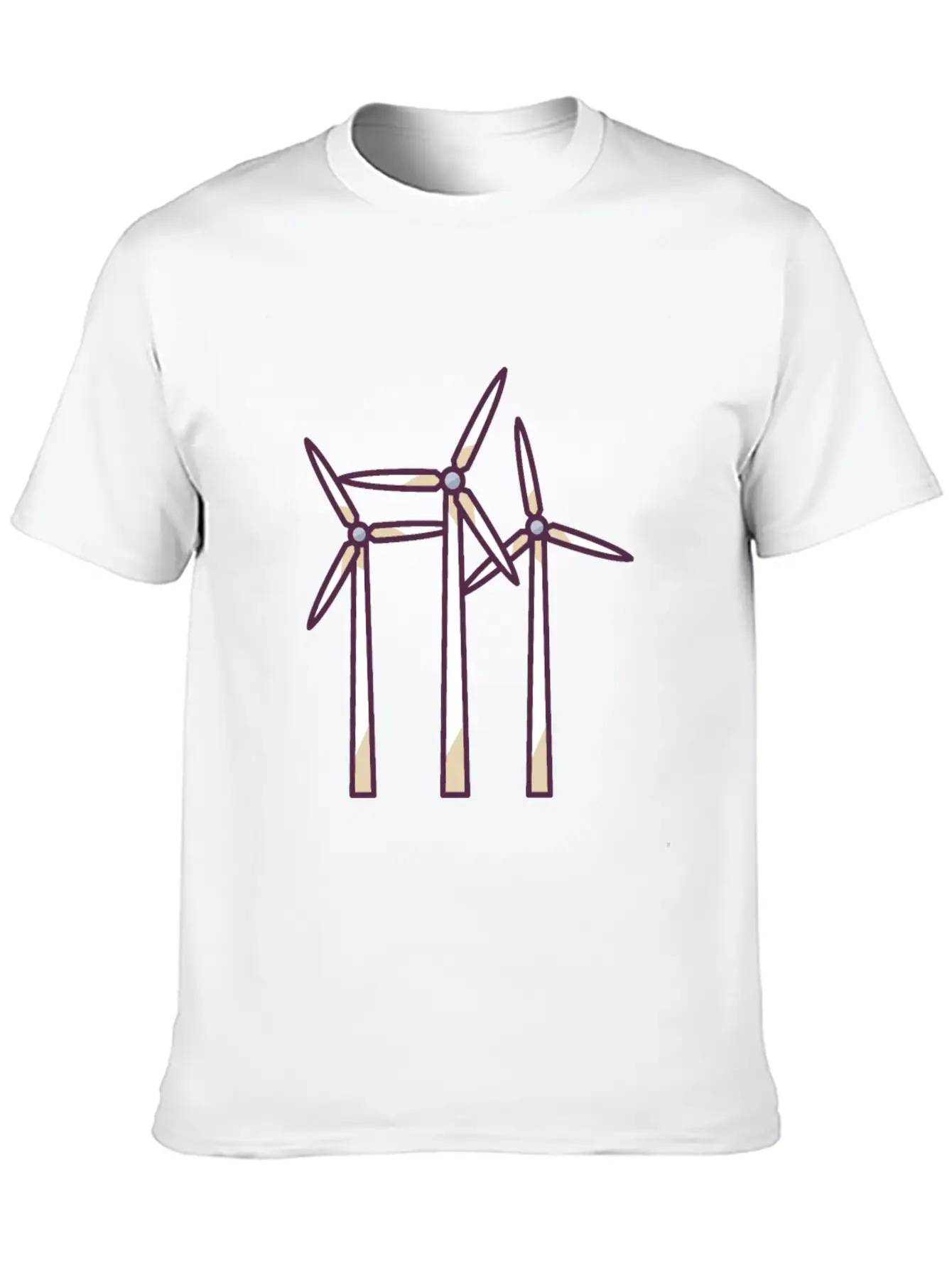 Wind Energy Unisex Short Sleeve Soft Cotton T-Shirt – Casual Everyday Wear
