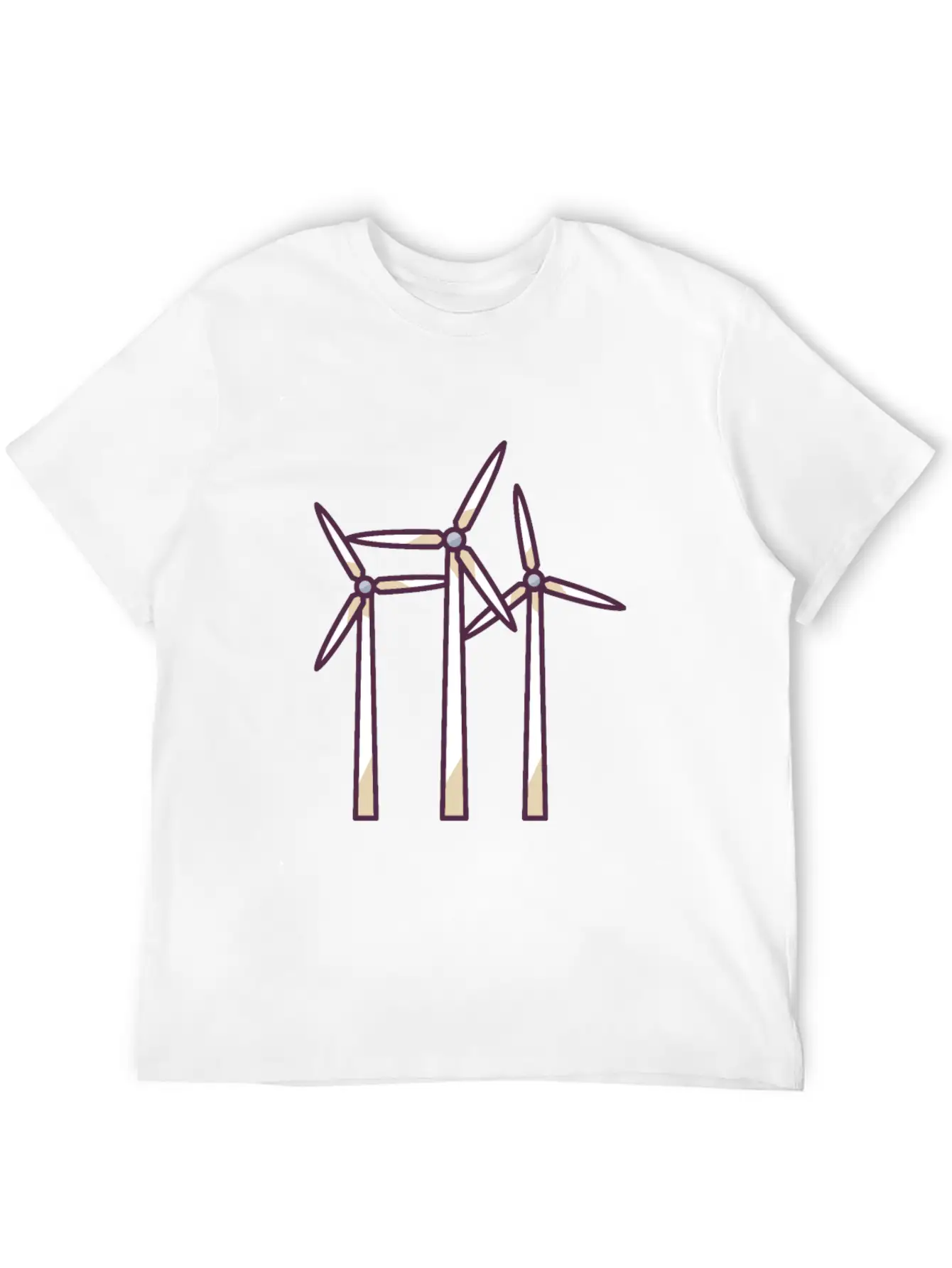 Wind Energy Unisex Short Sleeve Soft Cotton T-Shirt – Casual Everyday Wear