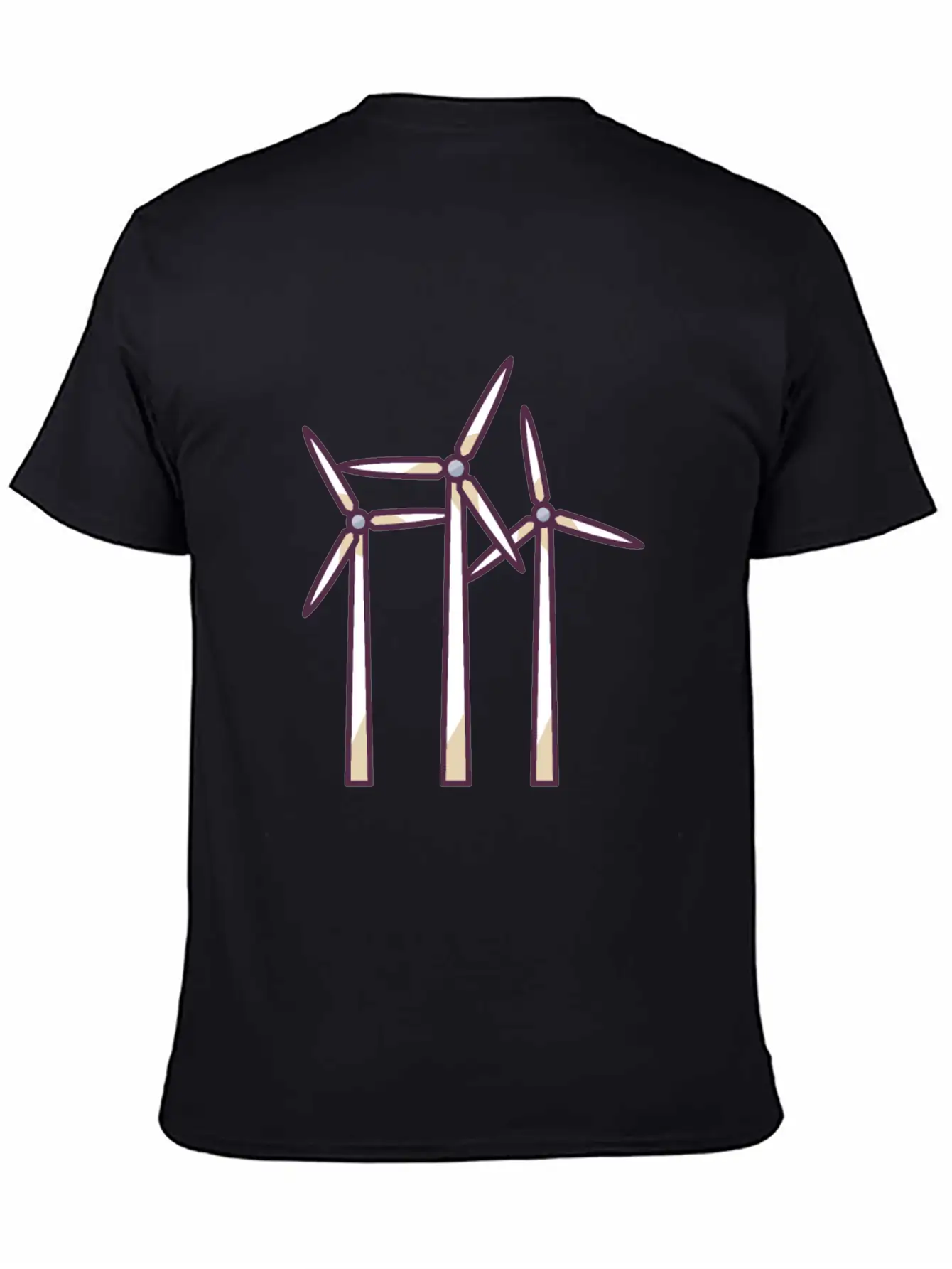Wind Energy Unisex Short Sleeve Soft Cotton T-Shirt – Casual Everyday Wear