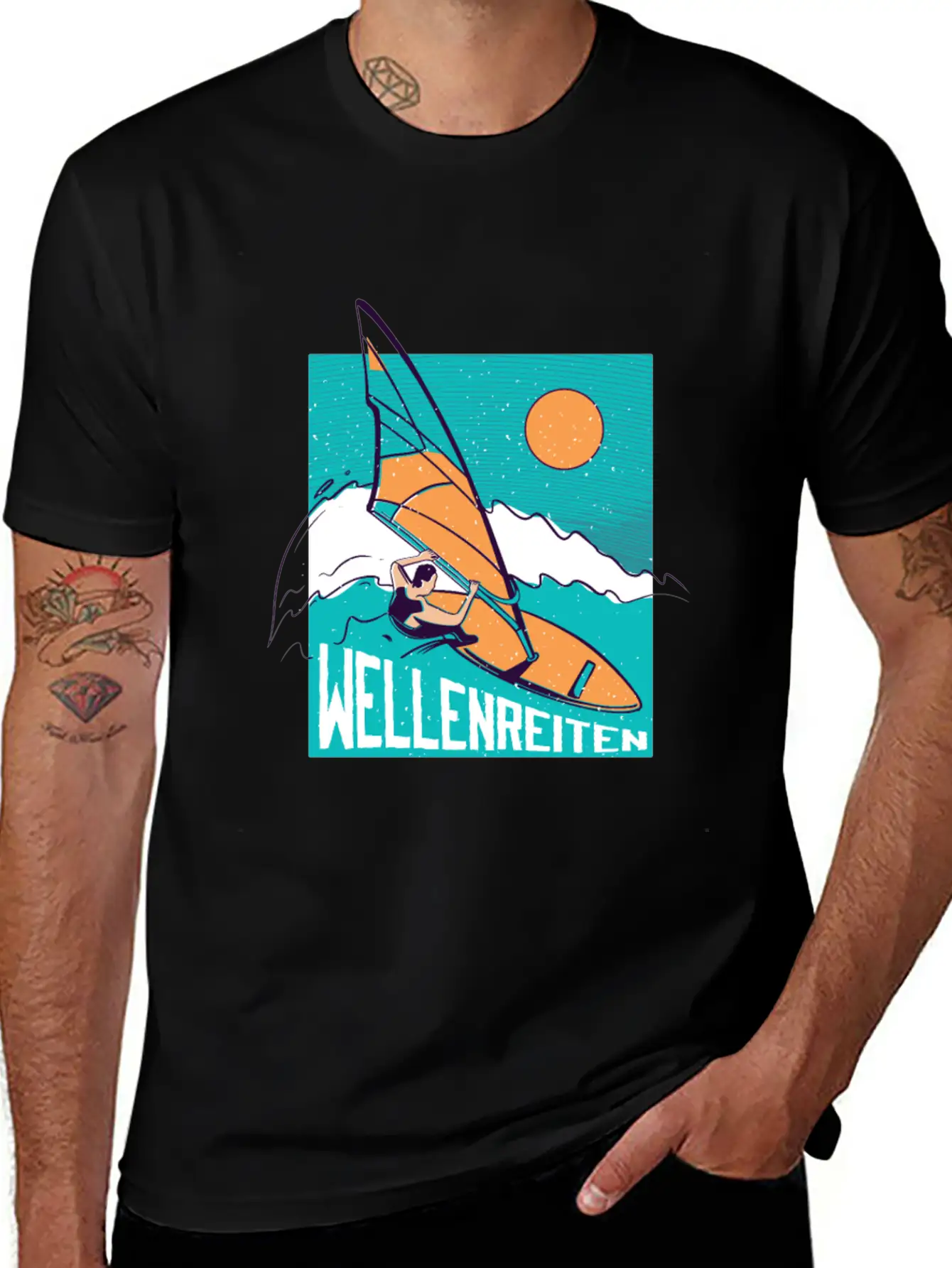 Wind Surfboard Surf Tshirt Gift T Shirt Essential Unisex Summer Tee – Soft Cotton Casual Fit