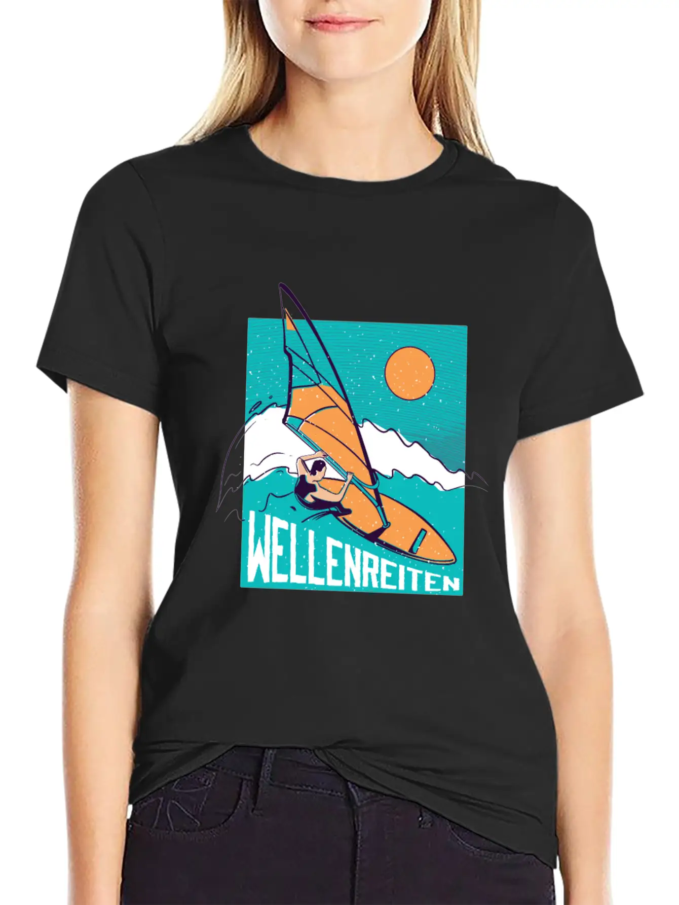 Wind Surfboard Surf Tshirt Gift T Shirt Essential Unisex Summer Tee – Soft Cotton Casual Fit