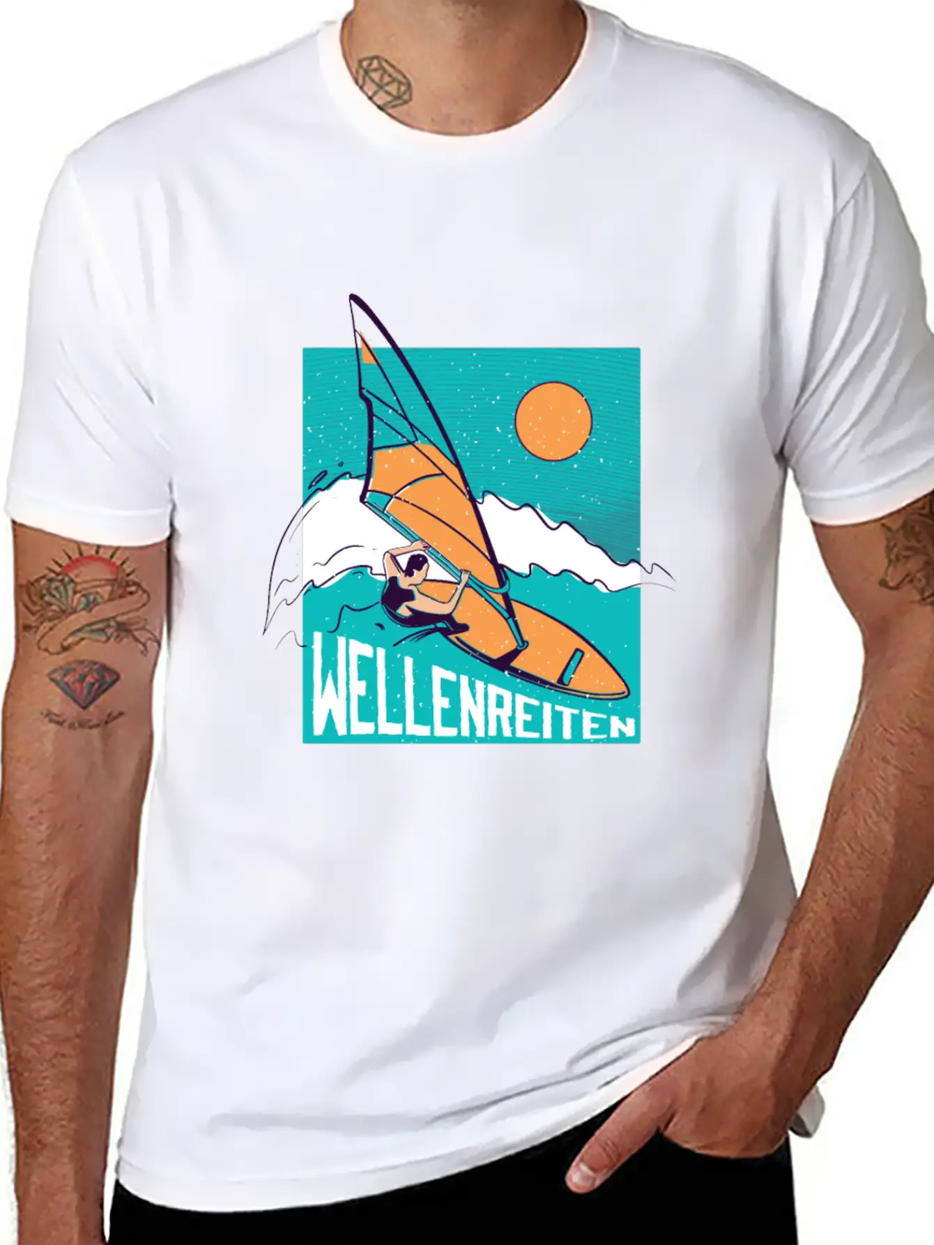 Wind Surfboard Surf Tshirt Gift T Shirt Essential Unisex Summer Tee – Soft Cotton Casual Fit
