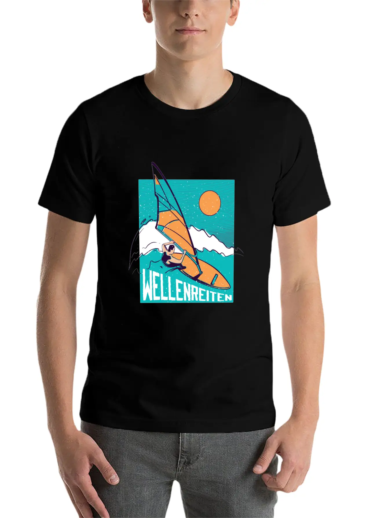 Wind Surfboard Surf Tshirt Gift T Shirt Essential Unisex Summer Tee – Soft Cotton Casual Fit