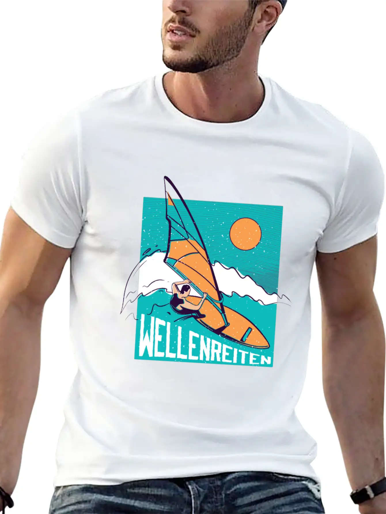 Wind Surfboard Surf Tshirt Gift T Shirt Essential Unisex Summer Tee – Soft Cotton Casual Fit