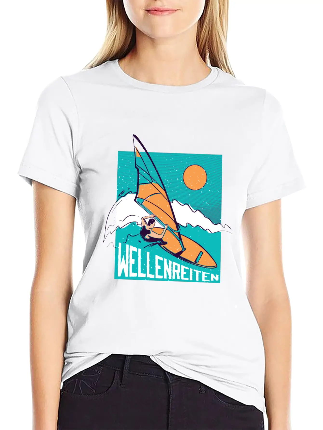 Wind Surfboard Surf Tshirt Gift T Shirt Essential Unisex Summer Tee – Soft Cotton Casual Fit