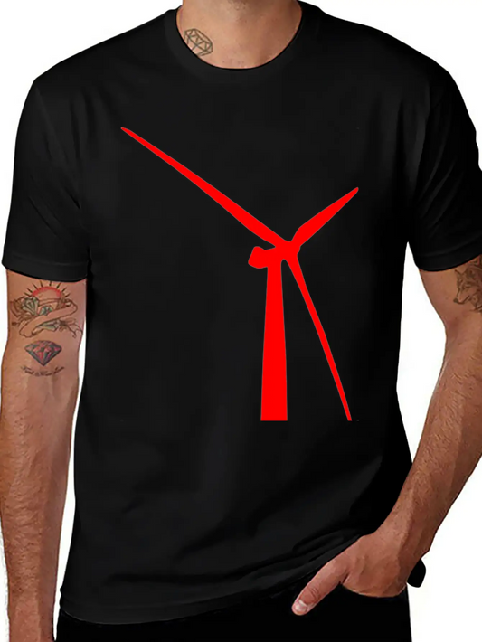 Windmill Windmuehle Wind Turbine Windrad40 Unisex Short Sleeve Soft Cotton T-Shirt – Casual Everyday Wear