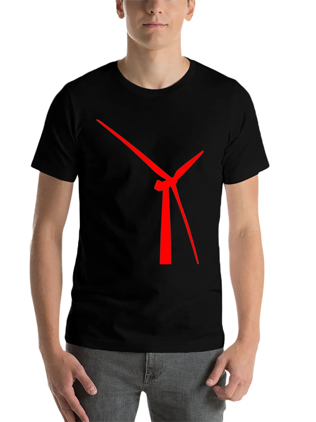 Windmill Windmuehle Wind Turbine Windrad40 Unisex Short Sleeve Soft Cotton T-Shirt – Casual Everyday Wear