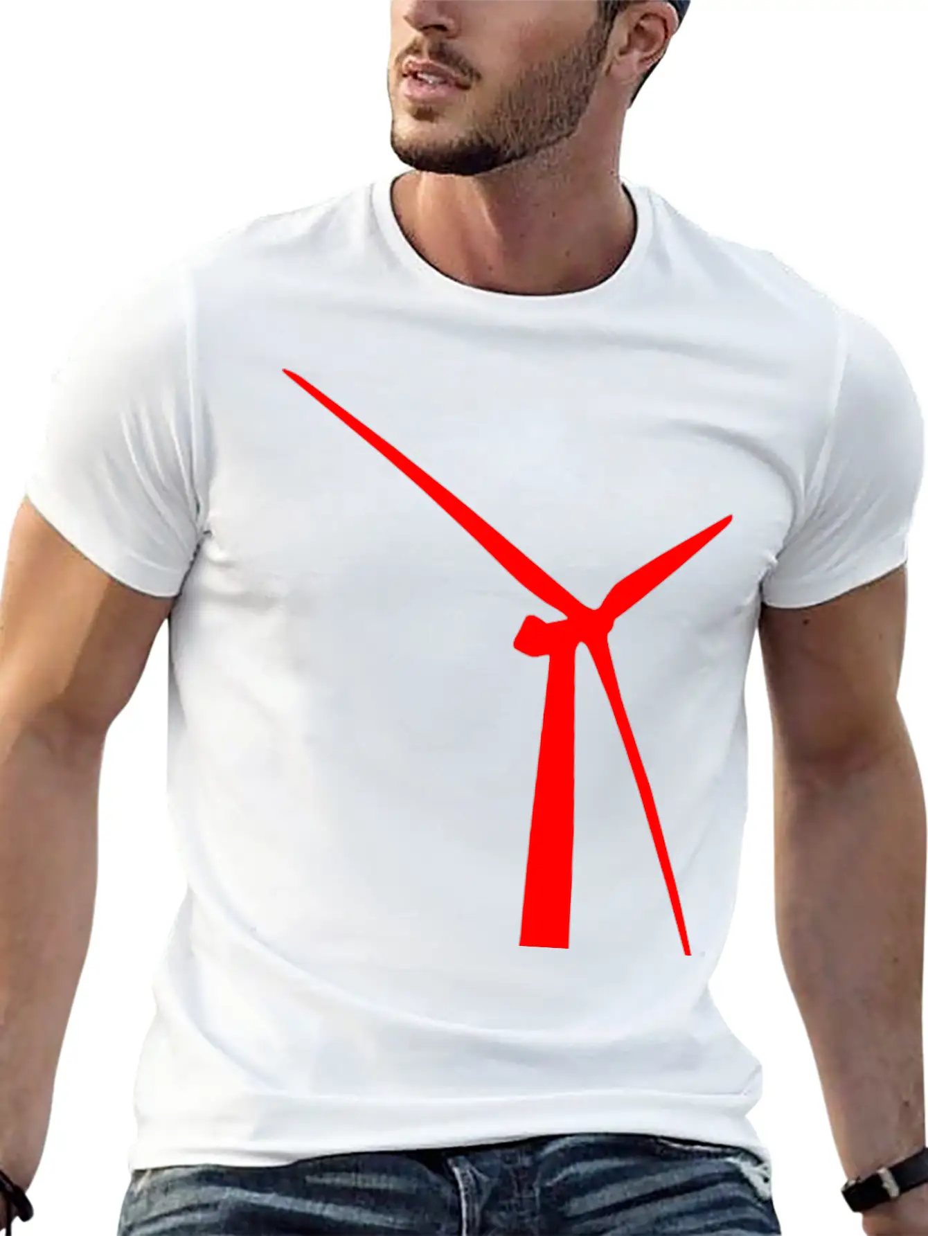 Windmill Windmuehle Wind Turbine Windrad40 Unisex Short Sleeve Soft Cotton T-Shirt – Casual Everyday Wear