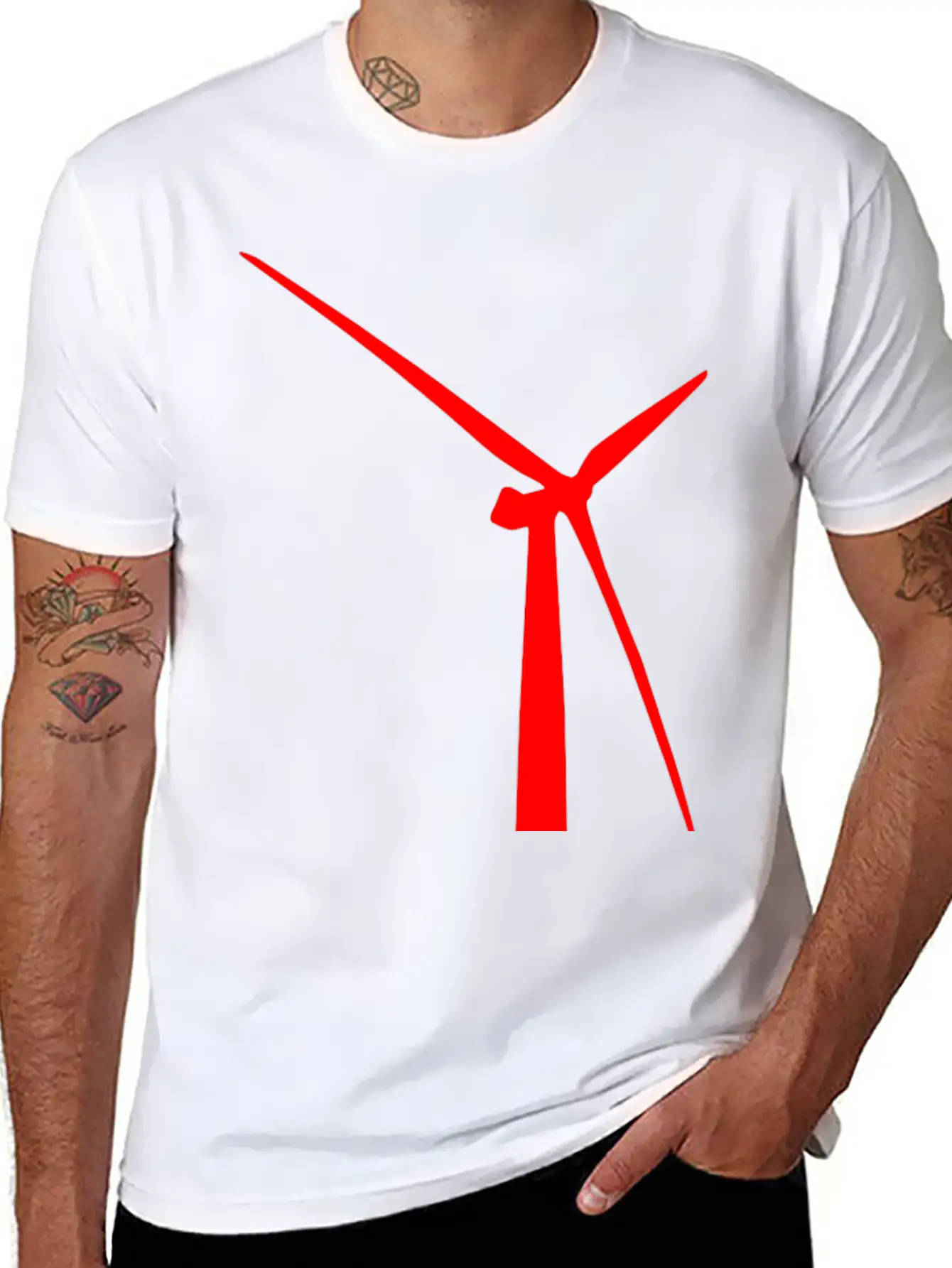 Windmill Windmuehle Wind Turbine Windrad40 Unisex Short Sleeve Soft Cotton T-Shirt – Casual Everyday Wear