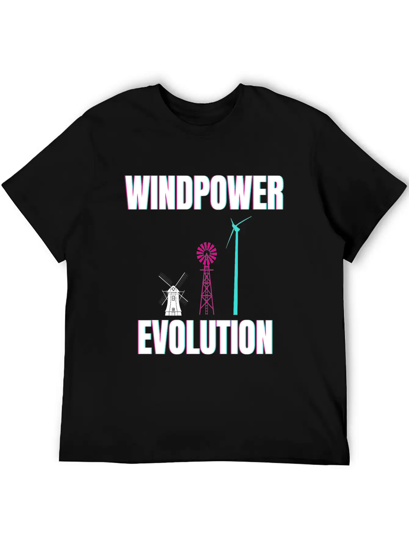 Windpower Wind Power Evolution Wind Energy Unisex Casual T-Shirt – Clean Design For Daily Comfort