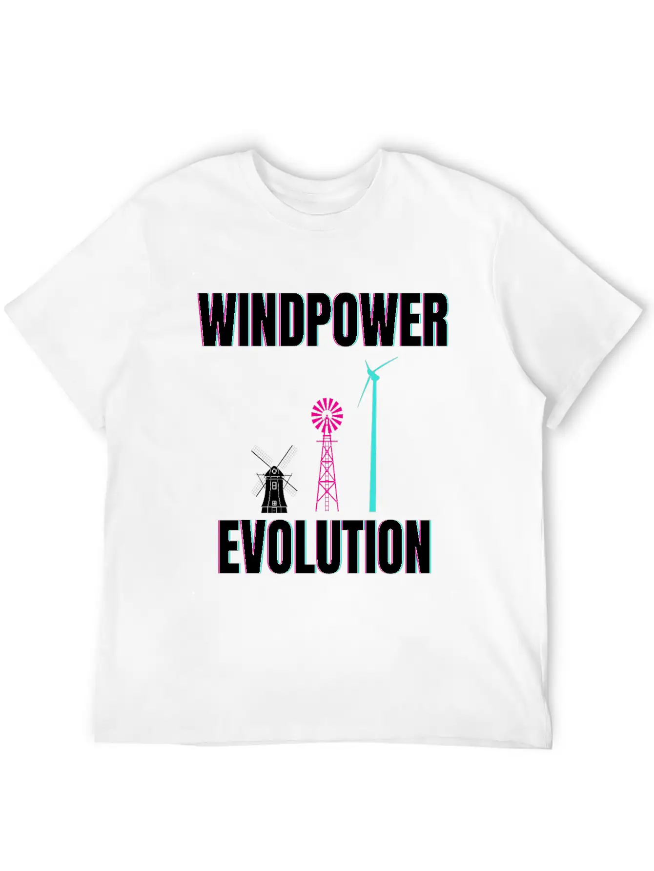 Windpower Wind Power Evolution Wind Energy Unisex Casual T-Shirt – Clean Design For Daily Comfort