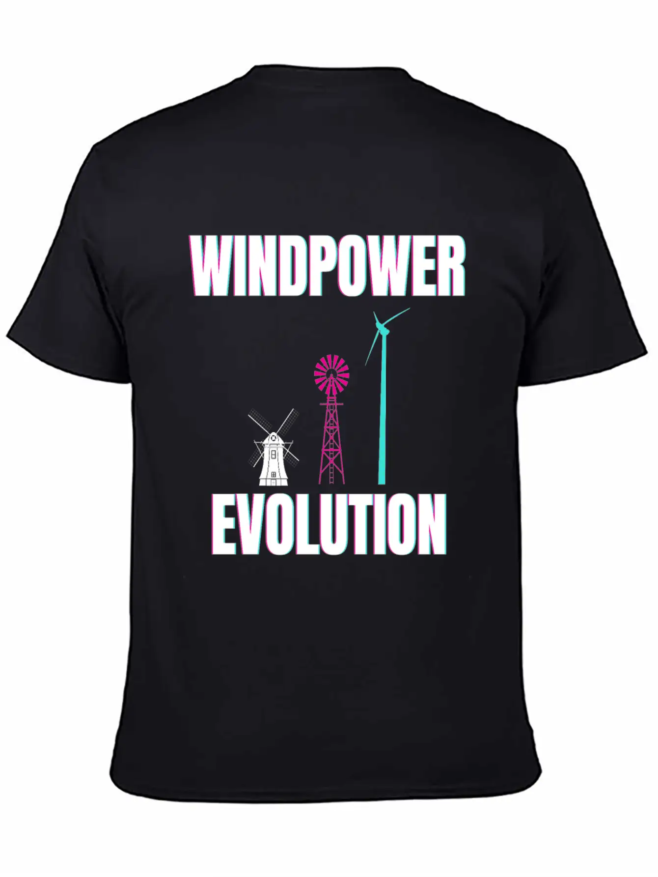 Windpower Wind Power Evolution Wind Energy Unisex Casual T-Shirt – Clean Design For Daily Comfort