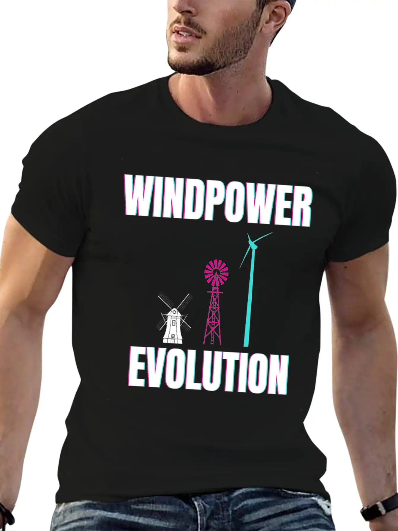 Windpower Wind Power Evolution Wind Energy Unisex Casual T-Shirt – Clean Design For Daily Comfort