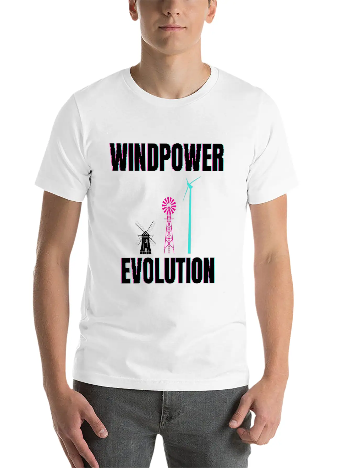 Windpower Wind Power Evolution Wind Energy Unisex Casual T-Shirt – Clean Design For Daily Comfort