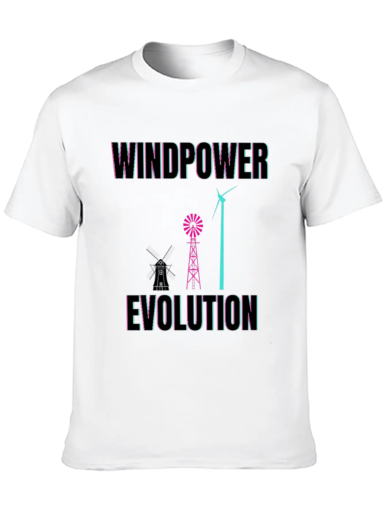 Windpower Wind Power Evolution Wind Energy Unisex Casual T-Shirt – Clean Design For Daily Comfort