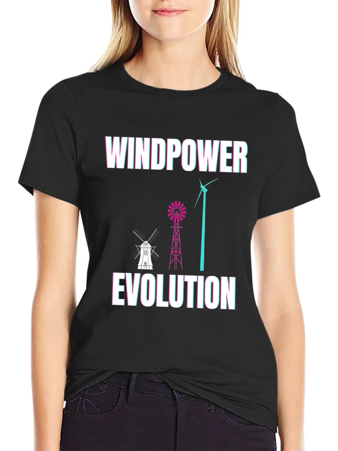 Windpower Wind Power Evolution Wind Energy Unisex Casual T-Shirt – Clean Design For Daily Comfort