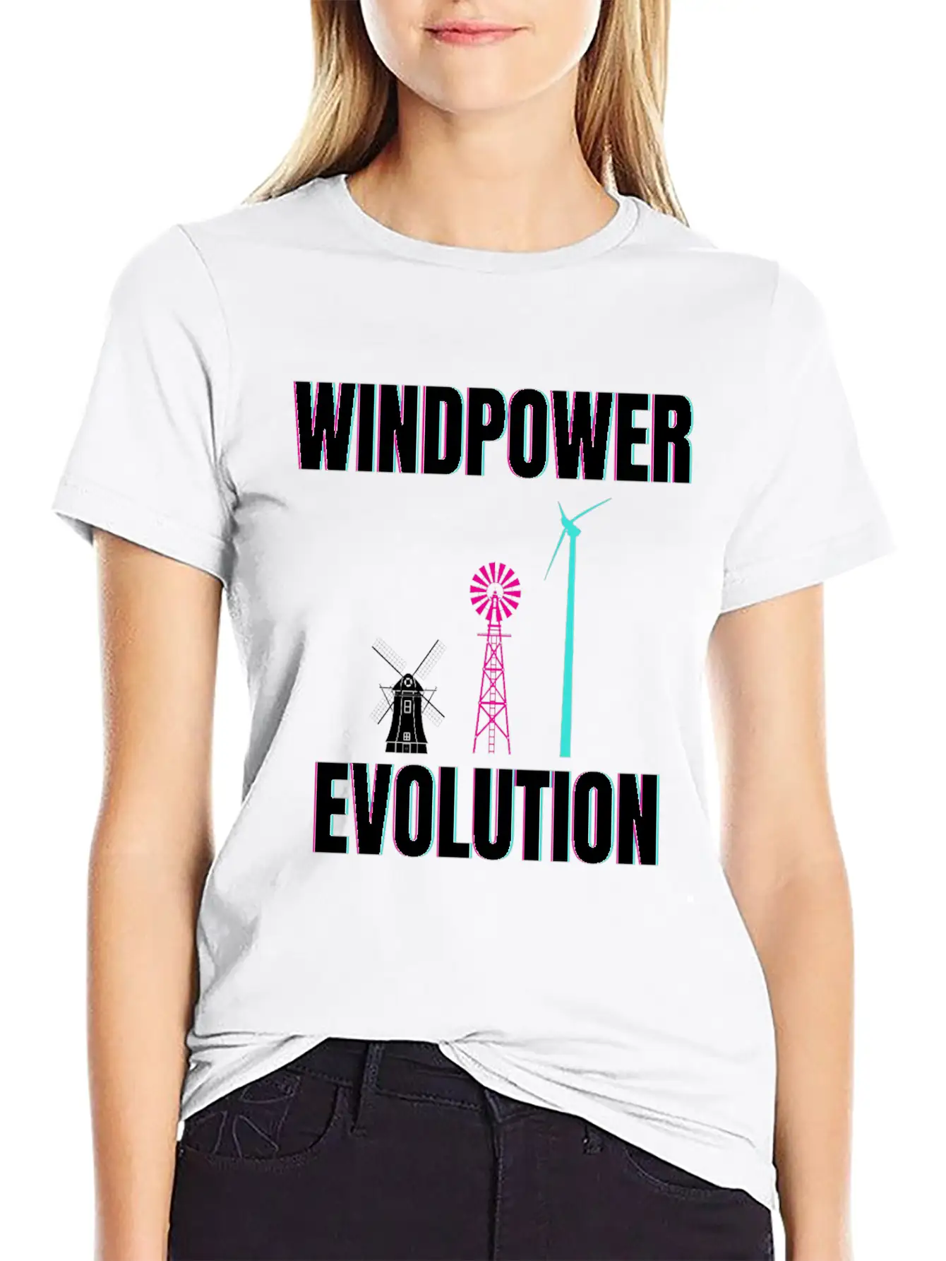 Windpower Wind Power Evolution Wind Energy Unisex Casual T-Shirt – Clean Design For Daily Comfort