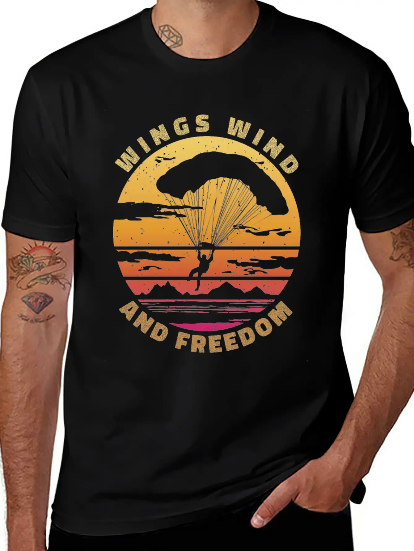 Wings, Wind, Freedom Unisex Short Sleeve Soft Cotton T-Shirt – Casual Everyday Wear