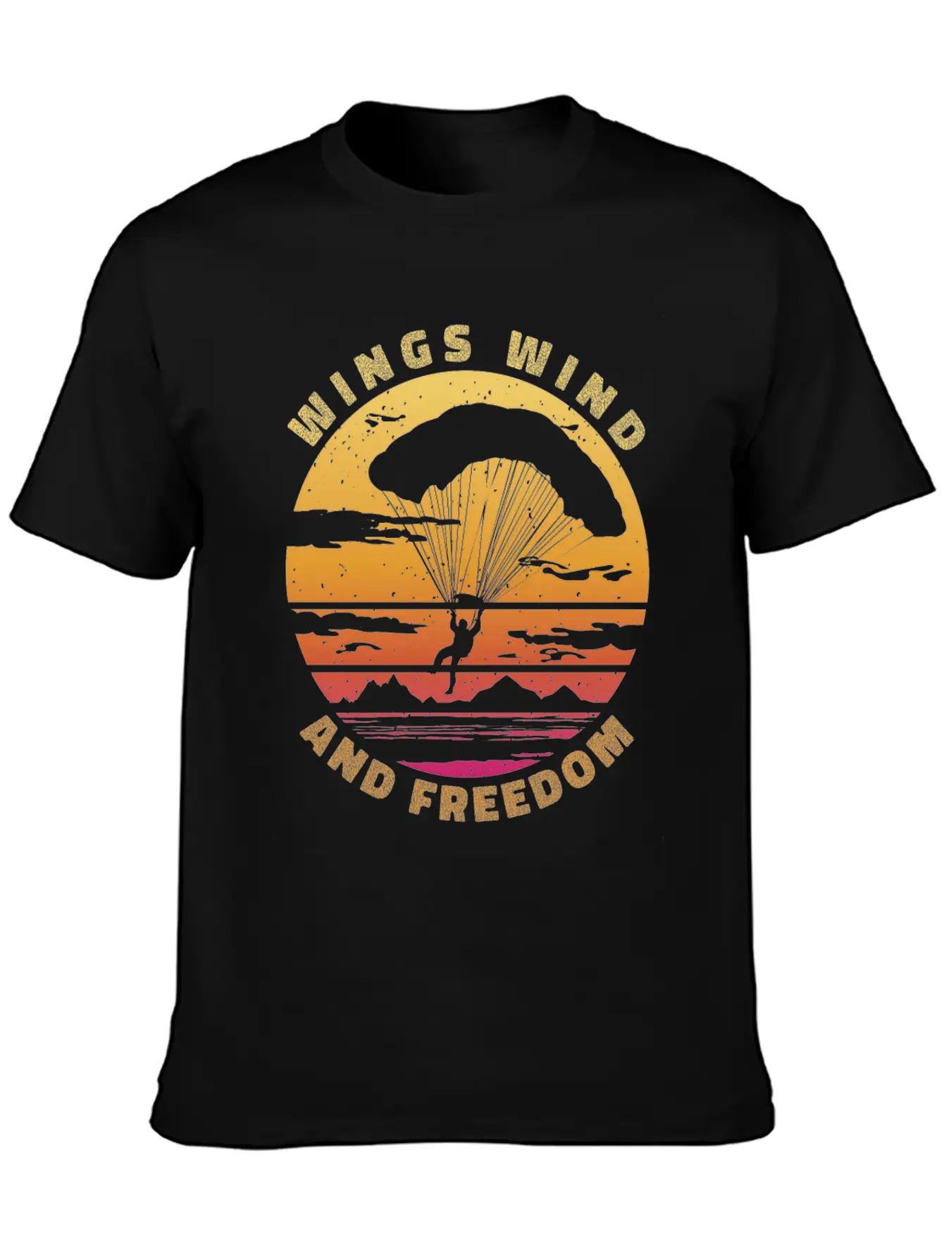 Wings, Wind, Freedom Unisex Short Sleeve Soft Cotton T-Shirt – Casual Everyday Wear