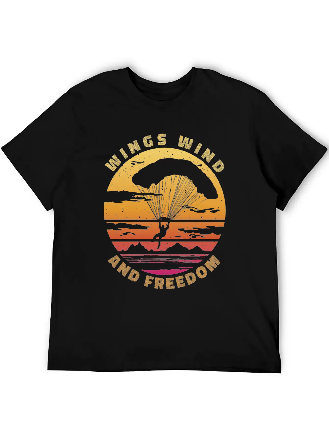 Wings, Wind, Freedom Unisex Short Sleeve Soft Cotton T-Shirt – Casual Everyday Wear