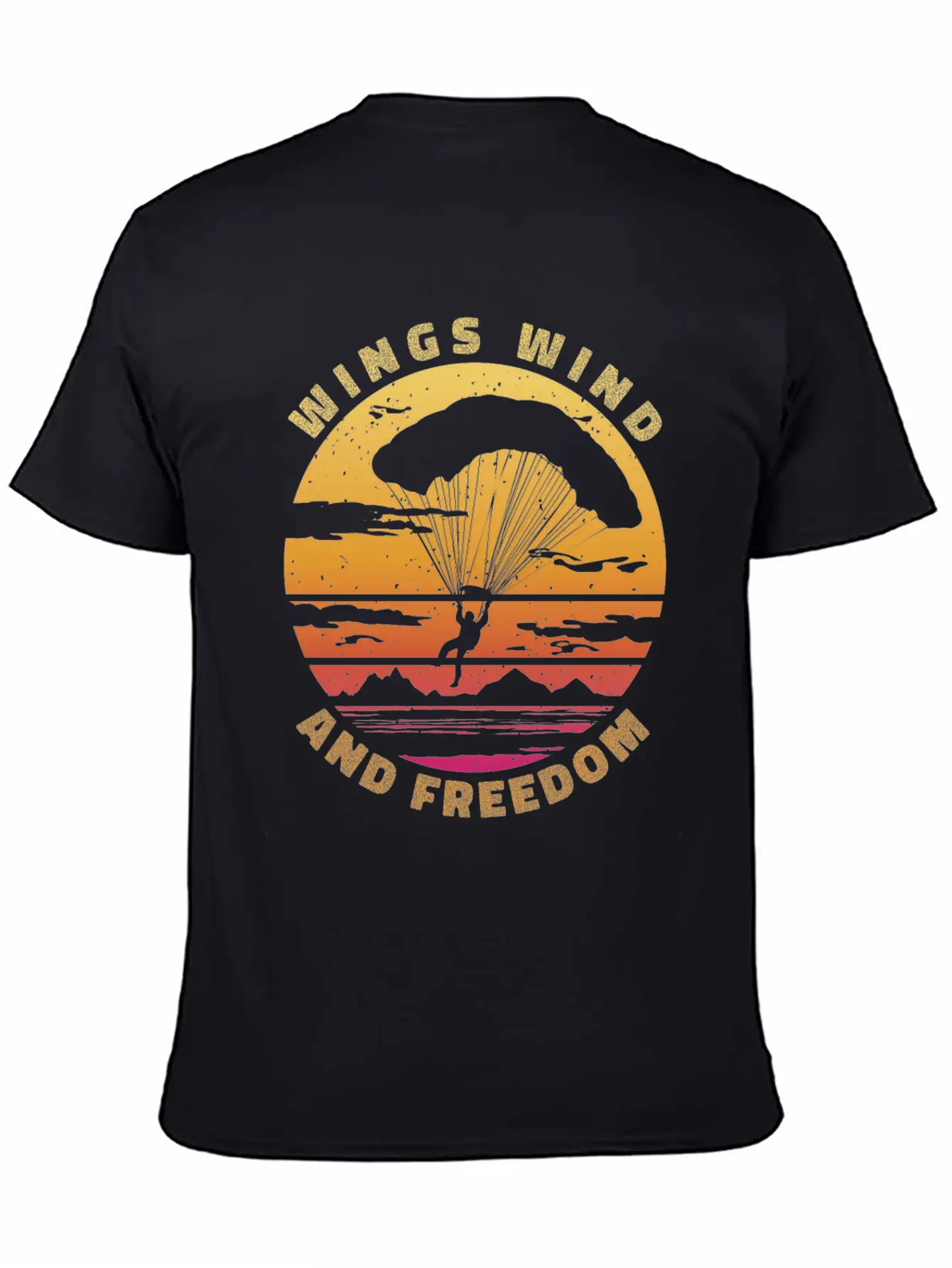 Wings, Wind, Freedom Unisex Short Sleeve Soft Cotton T-Shirt – Casual Everyday Wear