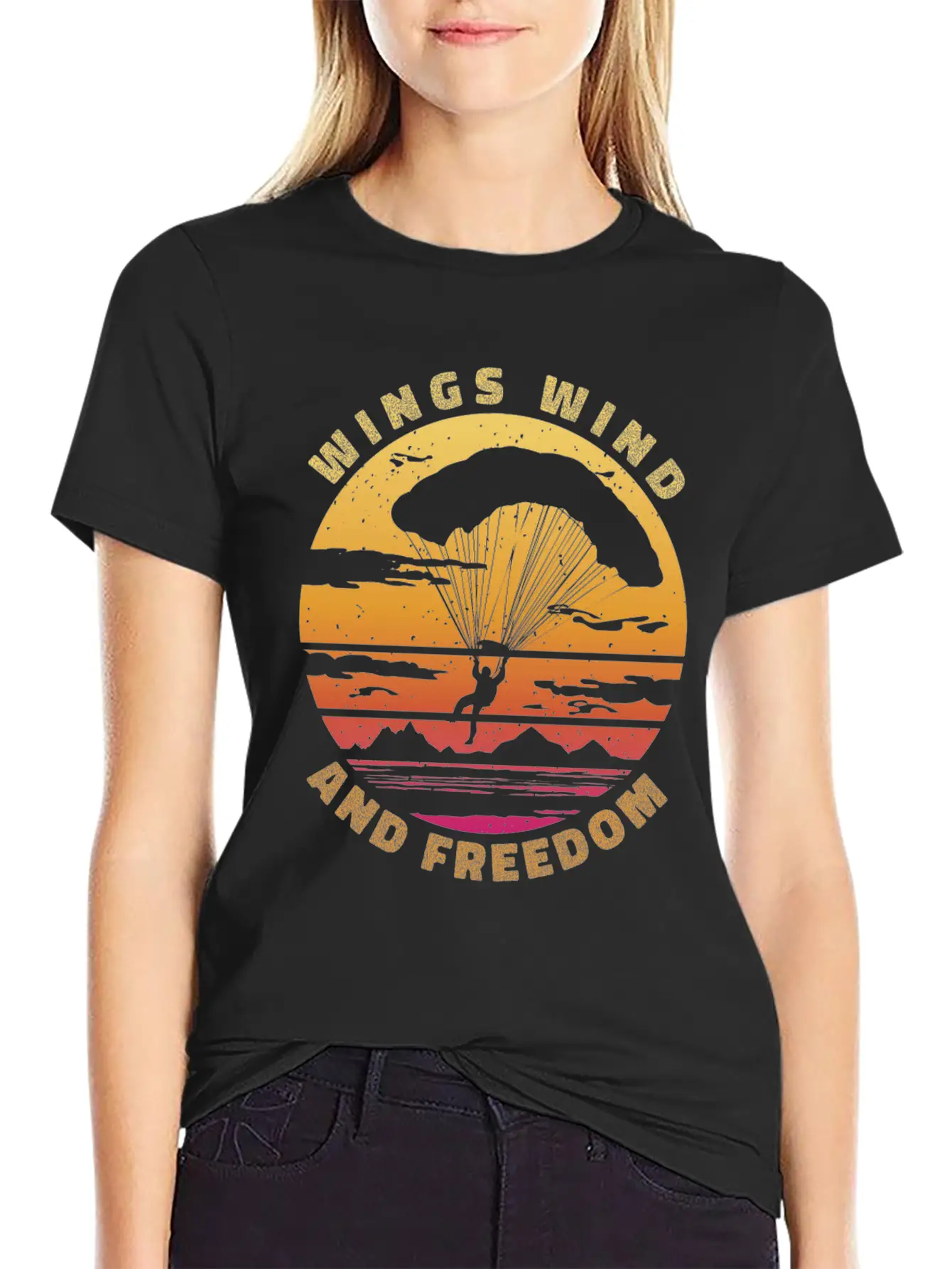 Wings, Wind, Freedom Unisex Short Sleeve Soft Cotton T-Shirt – Casual Everyday Wear