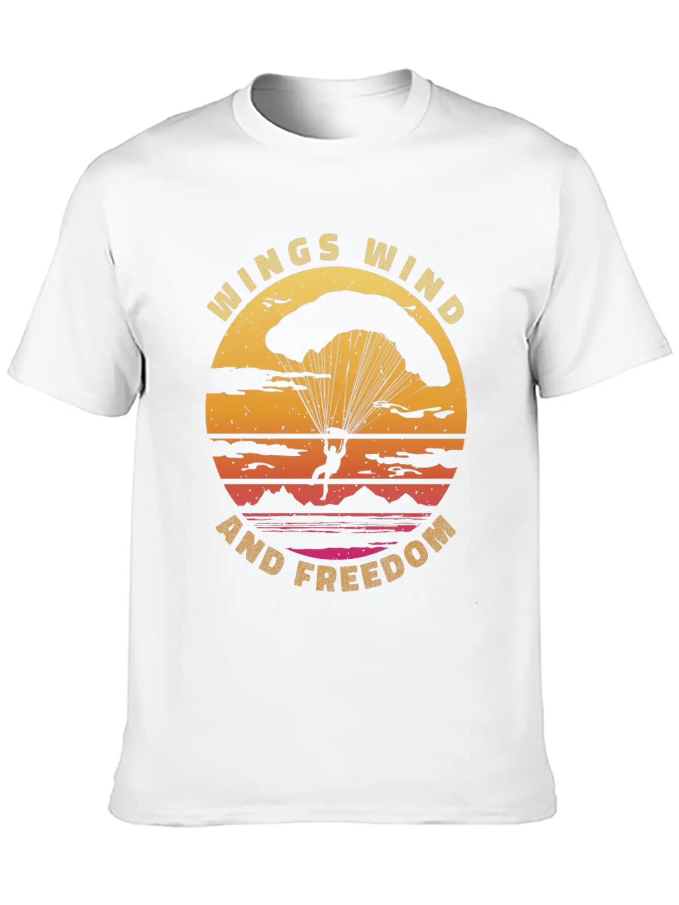 Wings, Wind, Freedom Unisex Short Sleeve Soft Cotton T-Shirt – Casual Everyday Wear
