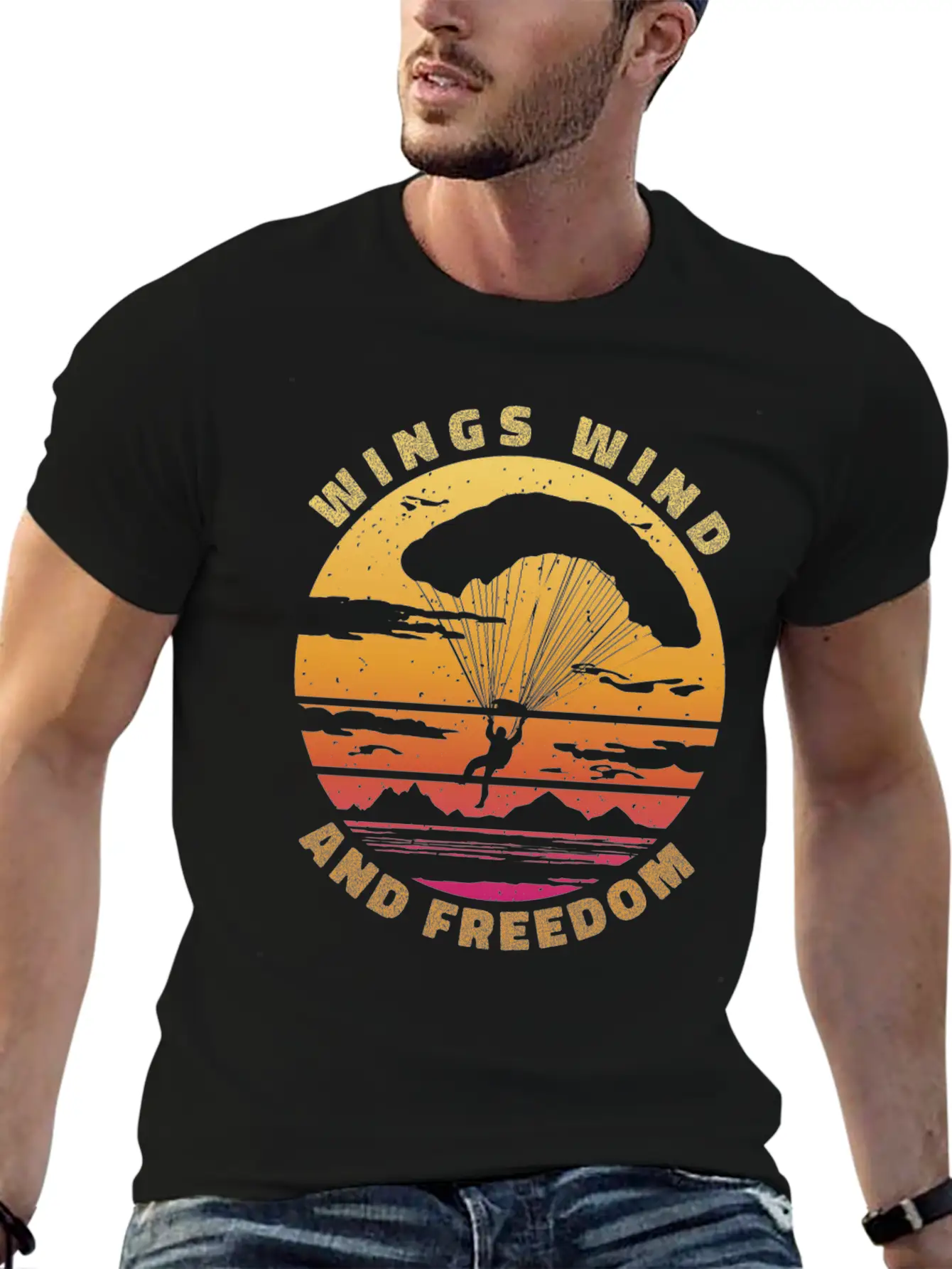 Wings, Wind, Freedom Unisex Short Sleeve Soft Cotton T-Shirt – Casual Everyday Wear
