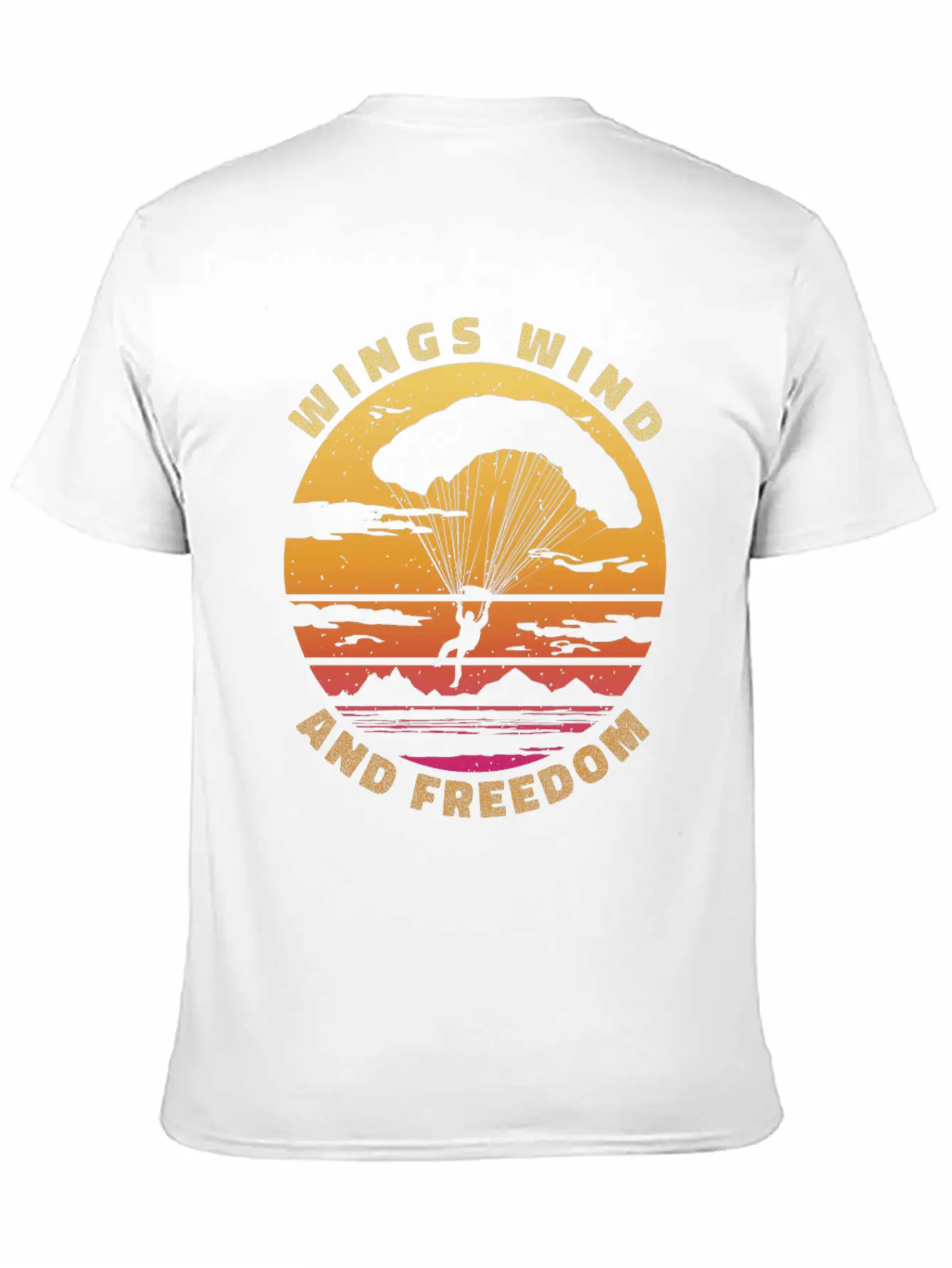Wings, Wind, Freedom Unisex Short Sleeve Soft Cotton T-Shirt – Casual Everyday Wear