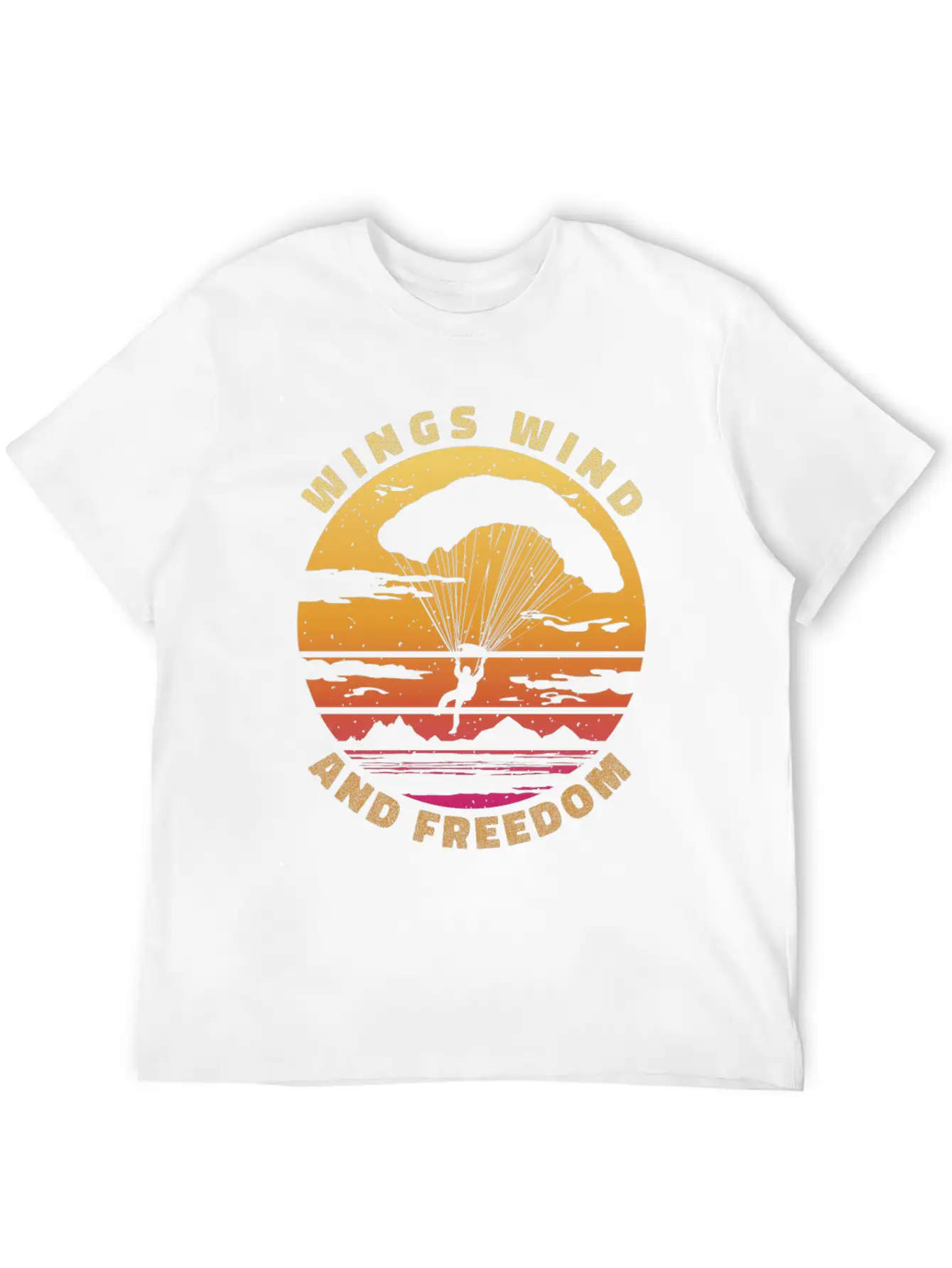 Wings, Wind, Freedom Unisex Short Sleeve Soft Cotton T-Shirt – Casual Everyday Wear