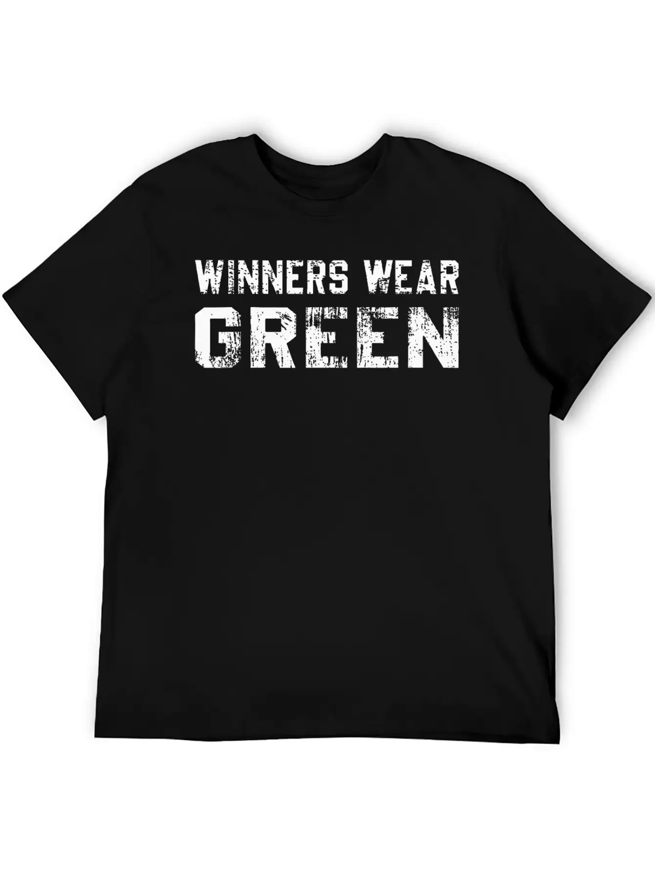 Winners Wear Green Team Spirit Game Competition Basic Graphic T-Shirt – Daily Comfort In Soft Cotton