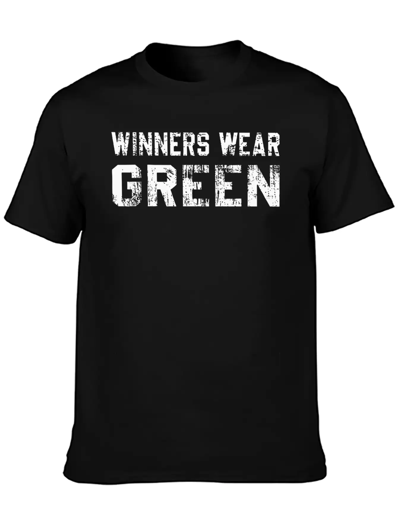 Winners Wear Green Team Spirit Game Competition Basic Graphic T-Shirt – Daily Comfort In Soft Cotton