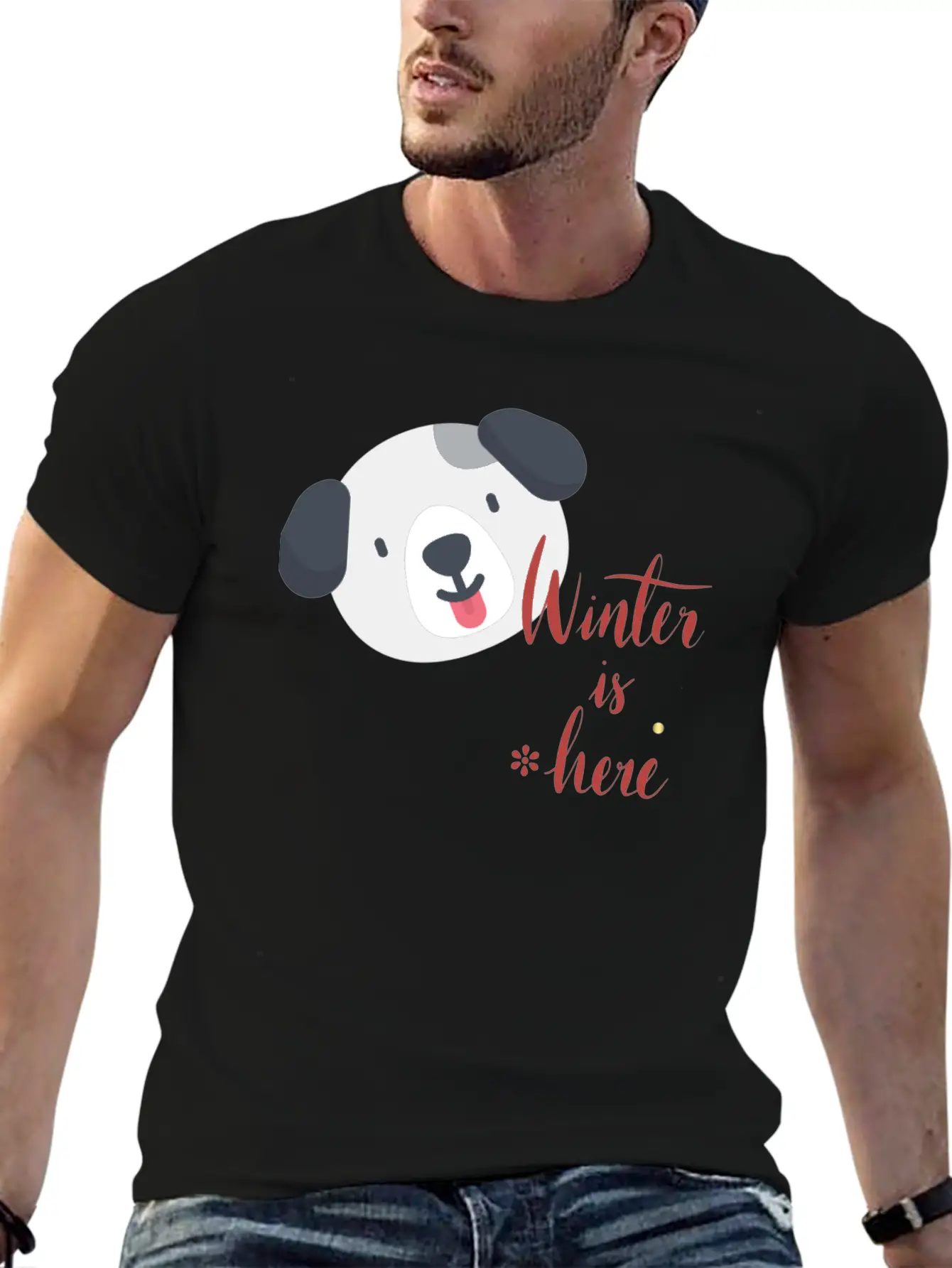 Winter Here Unisex Short Sleeve Soft Cotton T-Shirt – Casual Everyday Wear