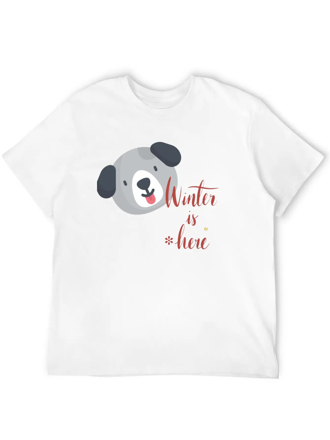 Winter Here Unisex Short Sleeve Soft Cotton T-Shirt – Casual Everyday Wear