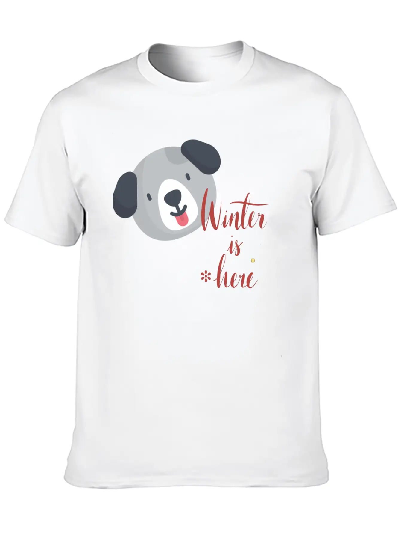 Winter Here Unisex Short Sleeve Soft Cotton T-Shirt – Casual Everyday Wear