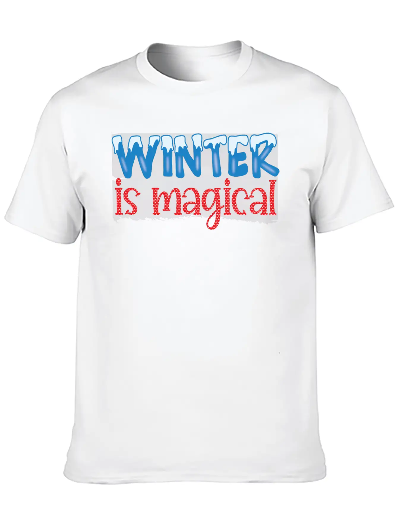 Winter Is Magical Winter 2021 Snowflakes Essential Unisex Summer Tee – Soft Cotton Casual Fit