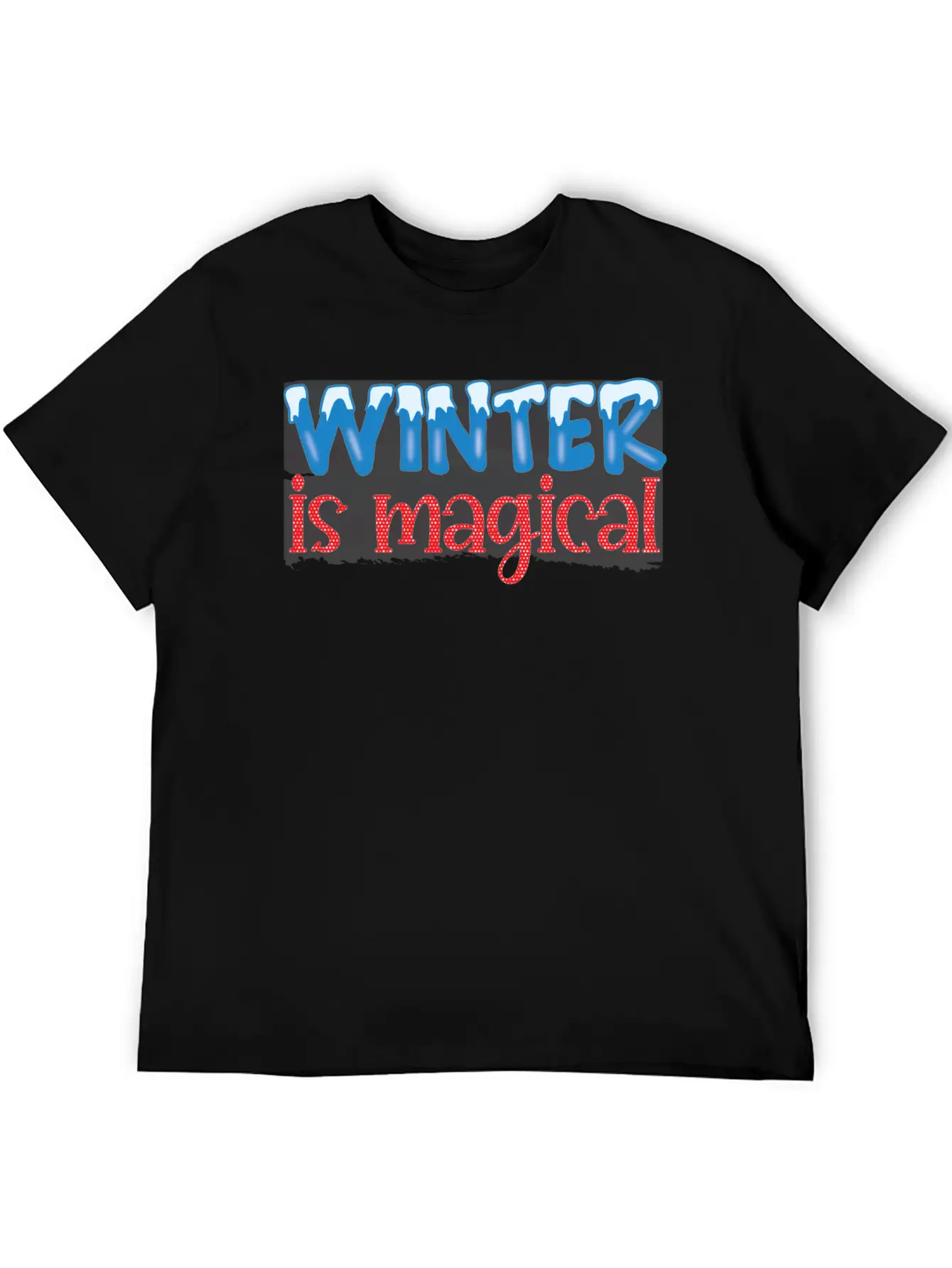 Winter Is Magical Winter 2021 Snowflakes Essential Unisex Summer Tee – Soft Cotton Casual Fit