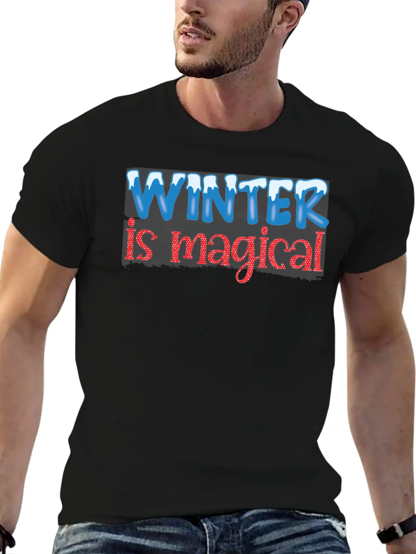 Winter Is Magical Winter 2021 Snowflakes Essential Unisex Summer Tee – Soft Cotton Casual Fit