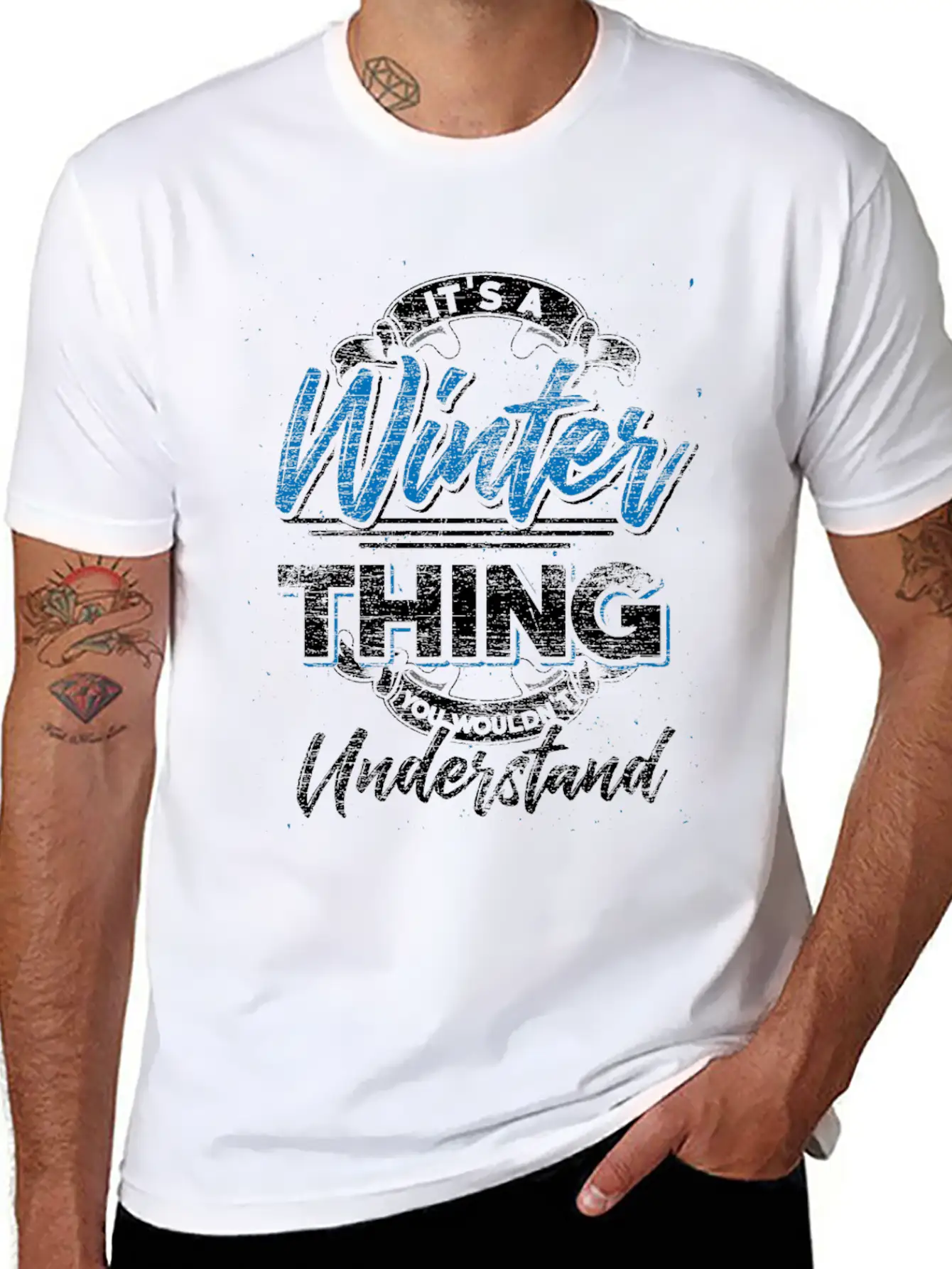 Winter Snow Winter Coat Snowing I Love Winter Gift Basic Graphic T-Shirt – Daily Comfort In Soft Cotton